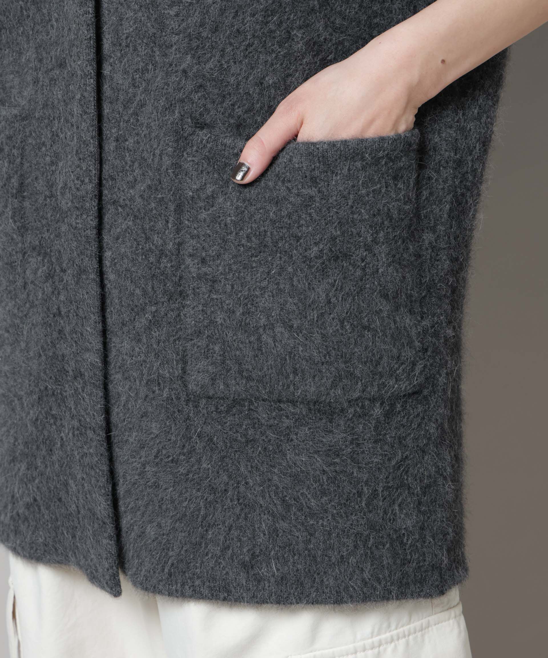 nano･universe「ウォッシャブルフォックスリバーニットジレ」|ニット・セーター|