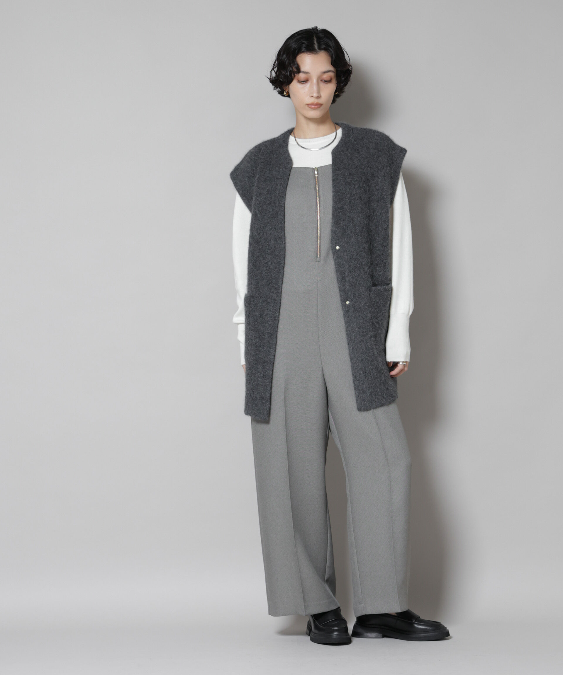 nano･universe「ウォッシャブルフォックスリバーニットジレ」|ニット・セーター|