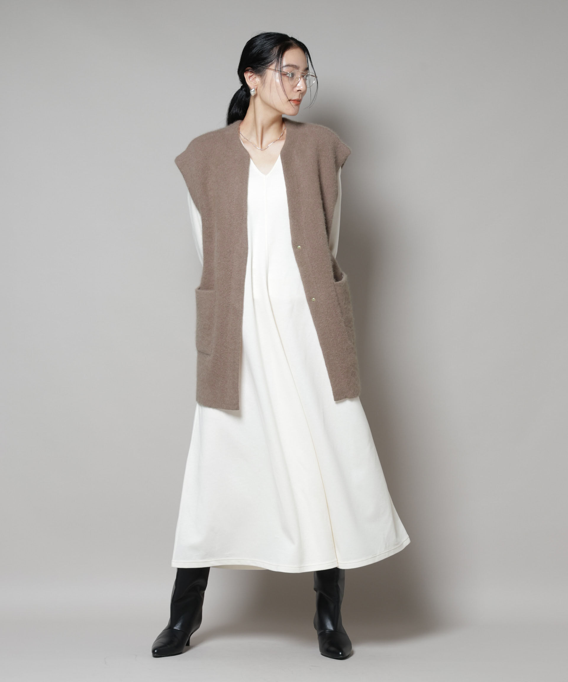 nano･universe「ウォッシャブルフォックスリバーニットジレ」|ニット・セーター|