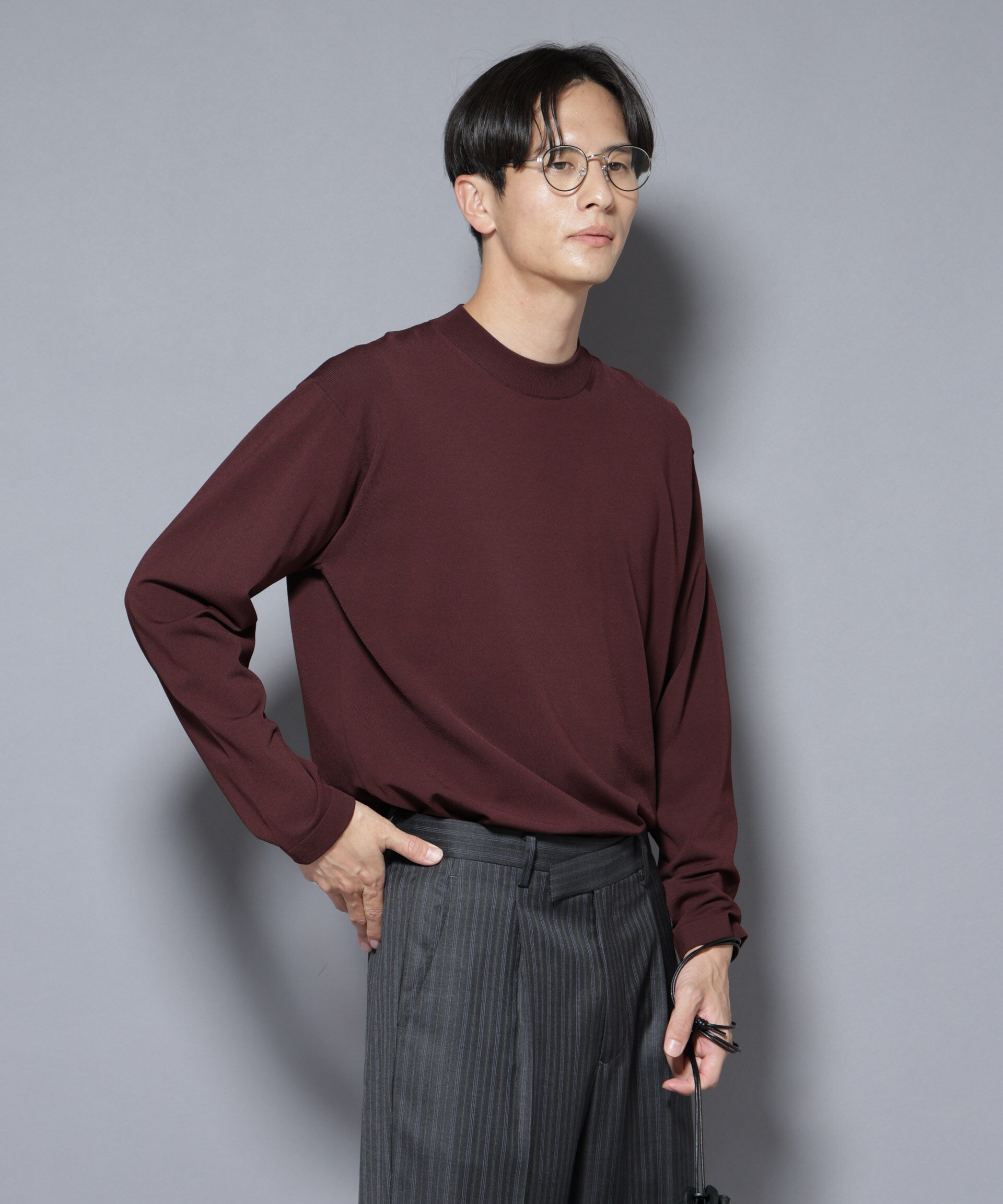 nano･universe「「ELITE 7 FUNCTION」クルーネックニット」|ニット・セーター|