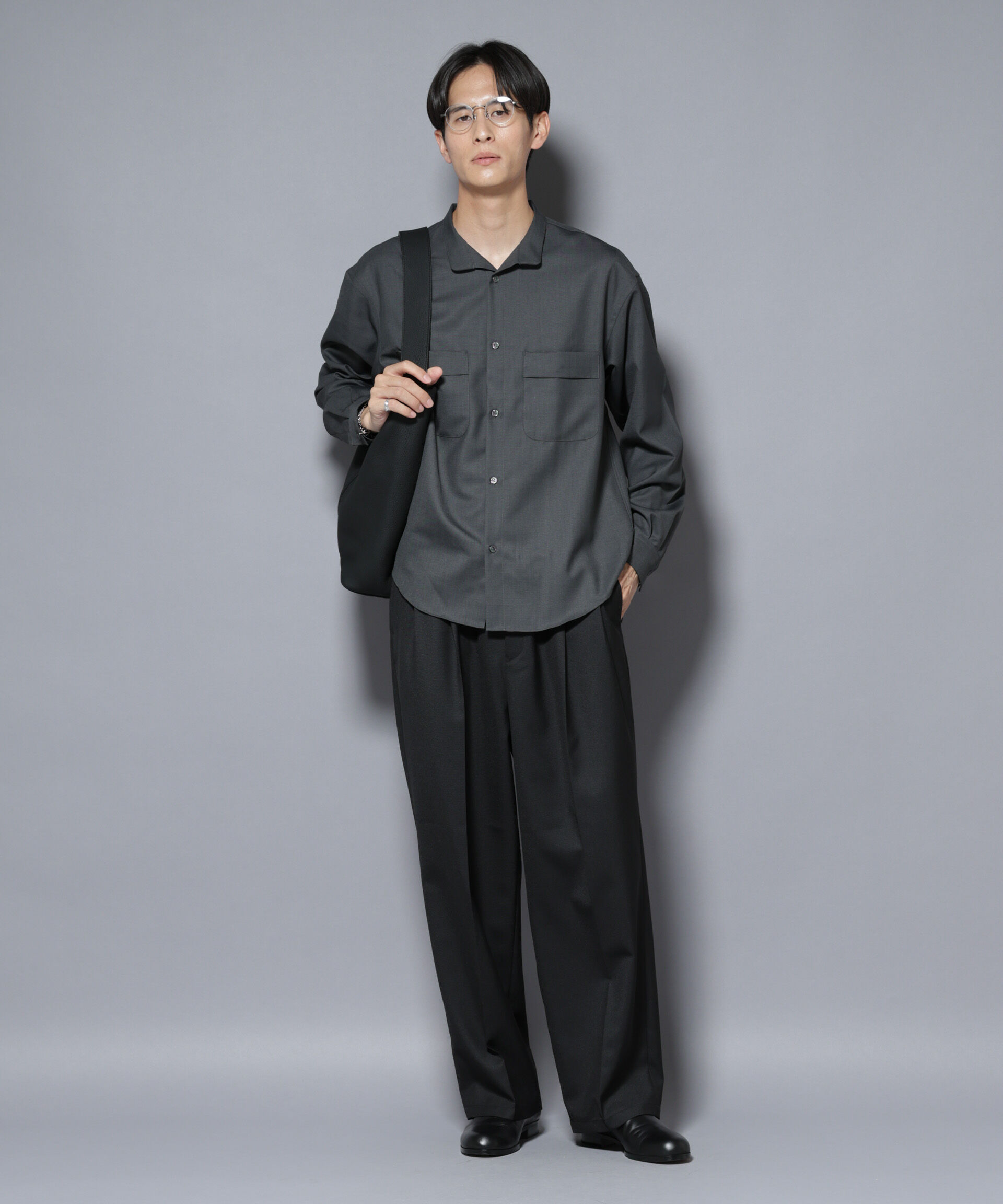 nano･universe「｢Gavante｣ ドライギャバスタンドカラーシャツ」|シャツ・ブラウス|