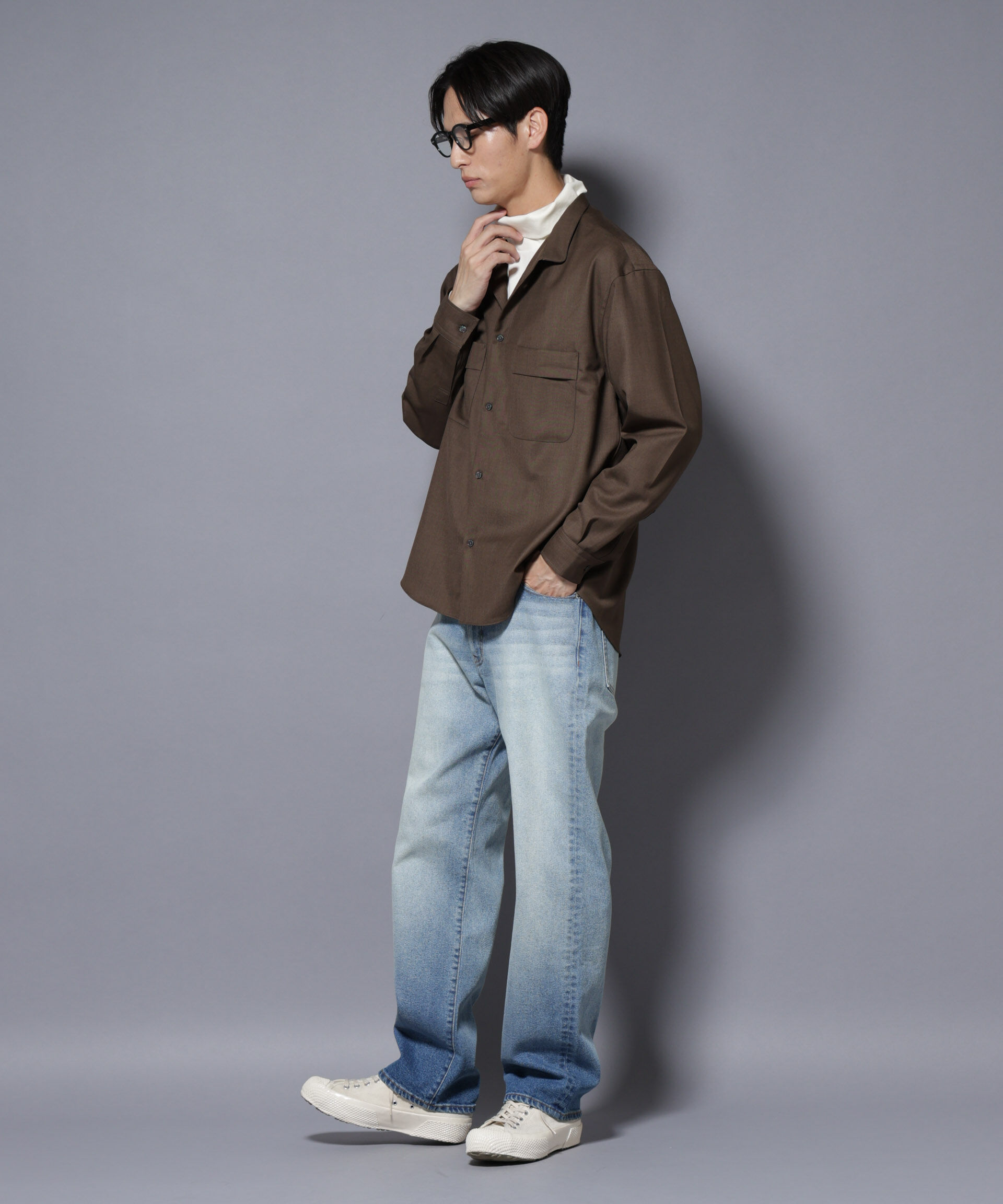 nano･universe「｢Gavante｣ ドライギャバスタンドカラーシャツ」|シャツ・ブラウス|