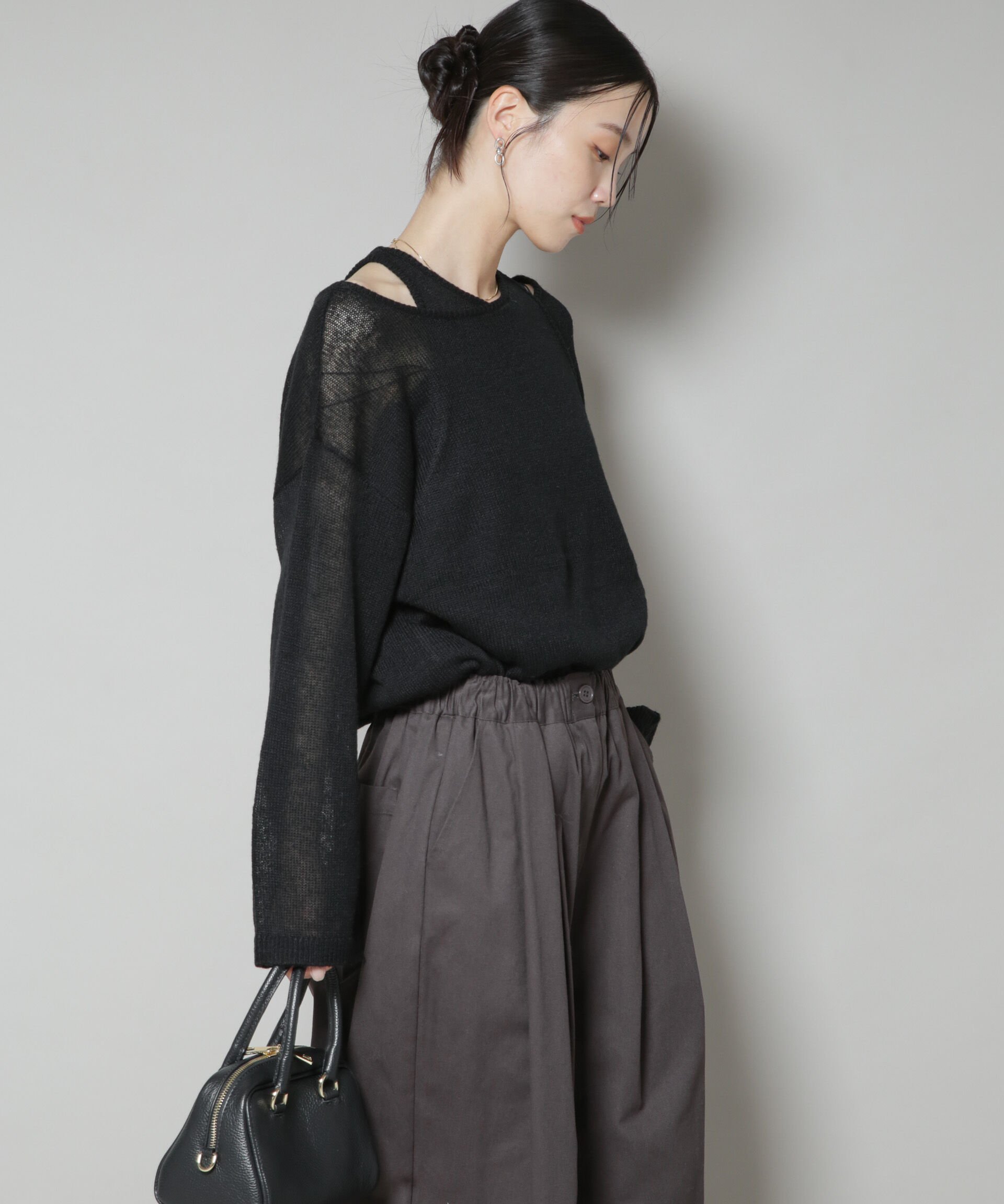 nano･universe「アメスリレイヤードデザインニット」|ニット・セーター|