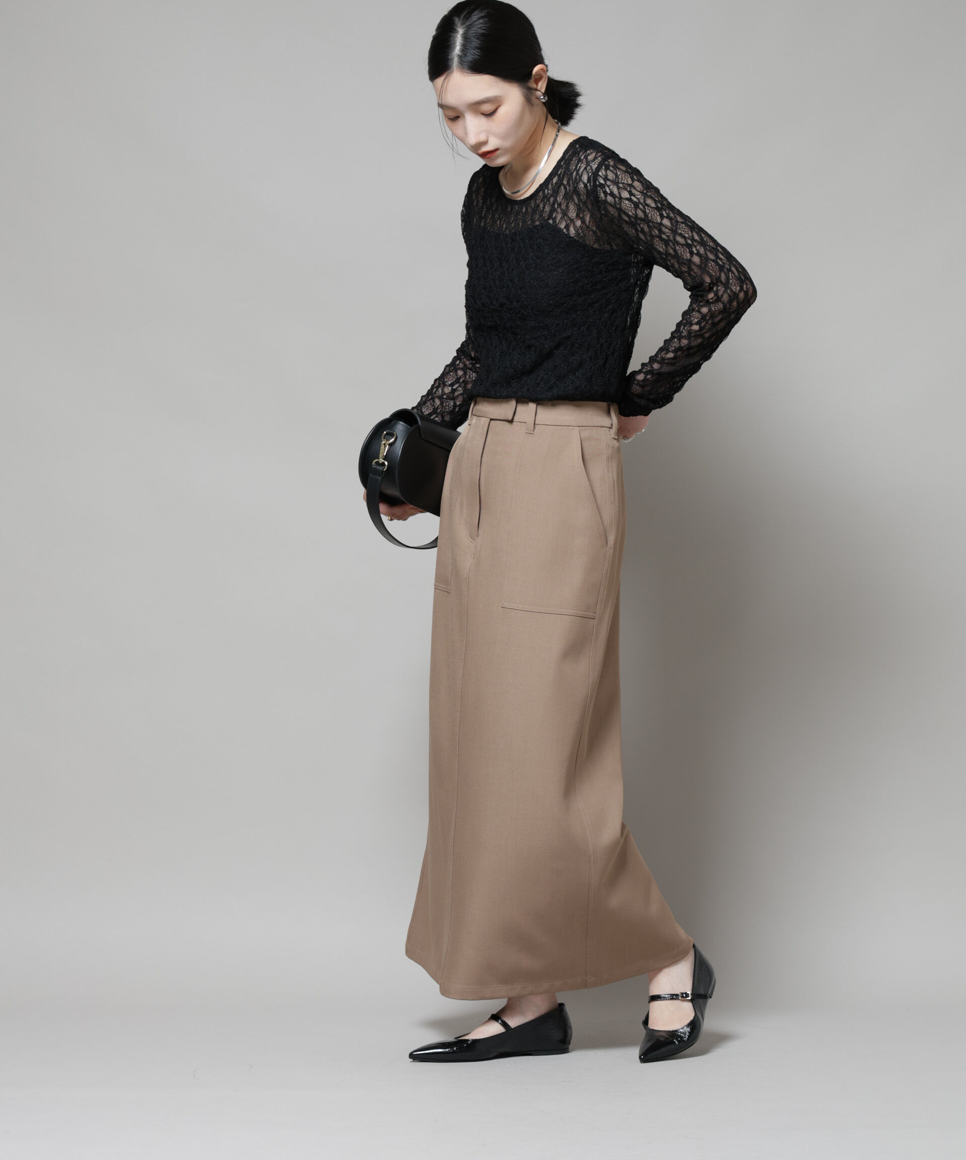 nano･universe「ポケットディティールナロースカート(セットアップ可)」|スカート|