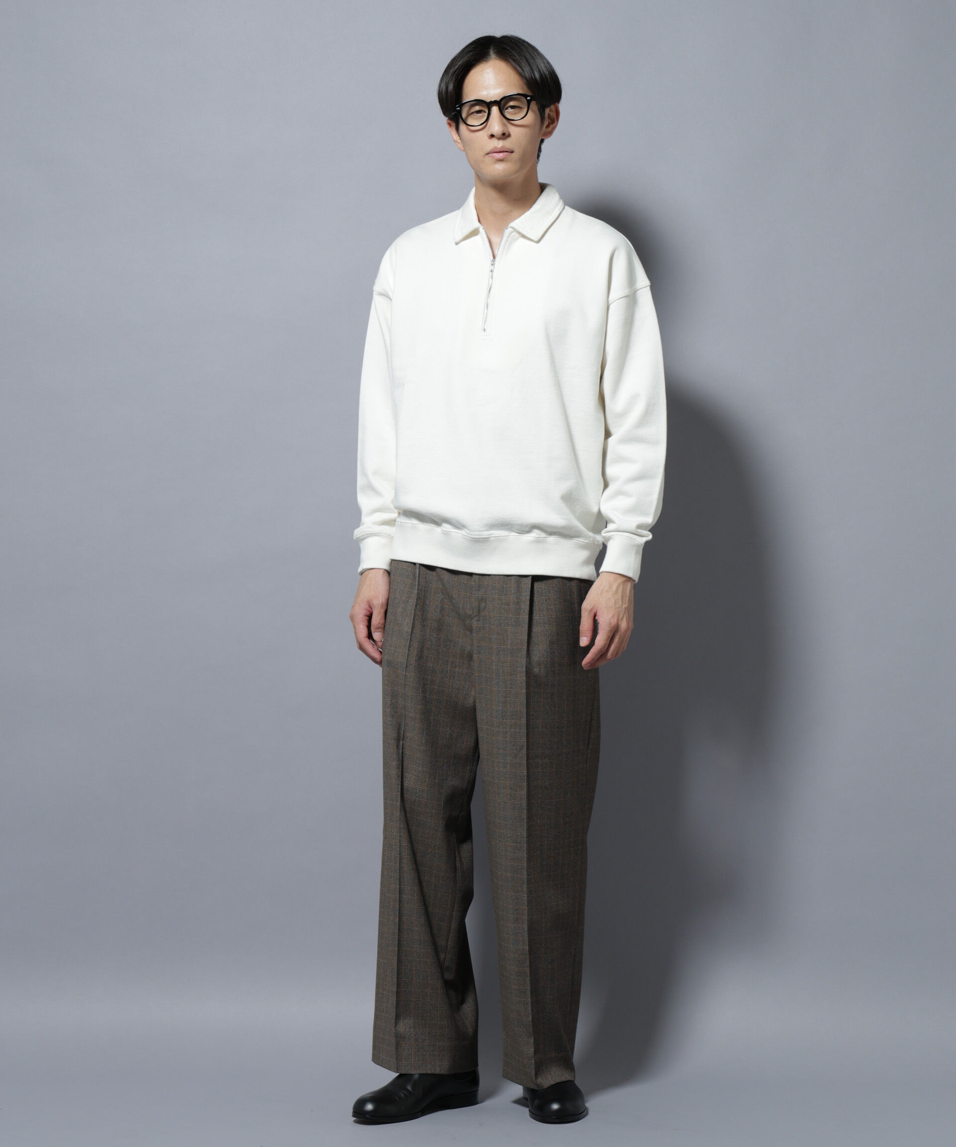 nano･universe「DELEGANTEエアリーサキソニー/CHK/ST ストレートFITパンツ(セットアップ可)」|チノ|