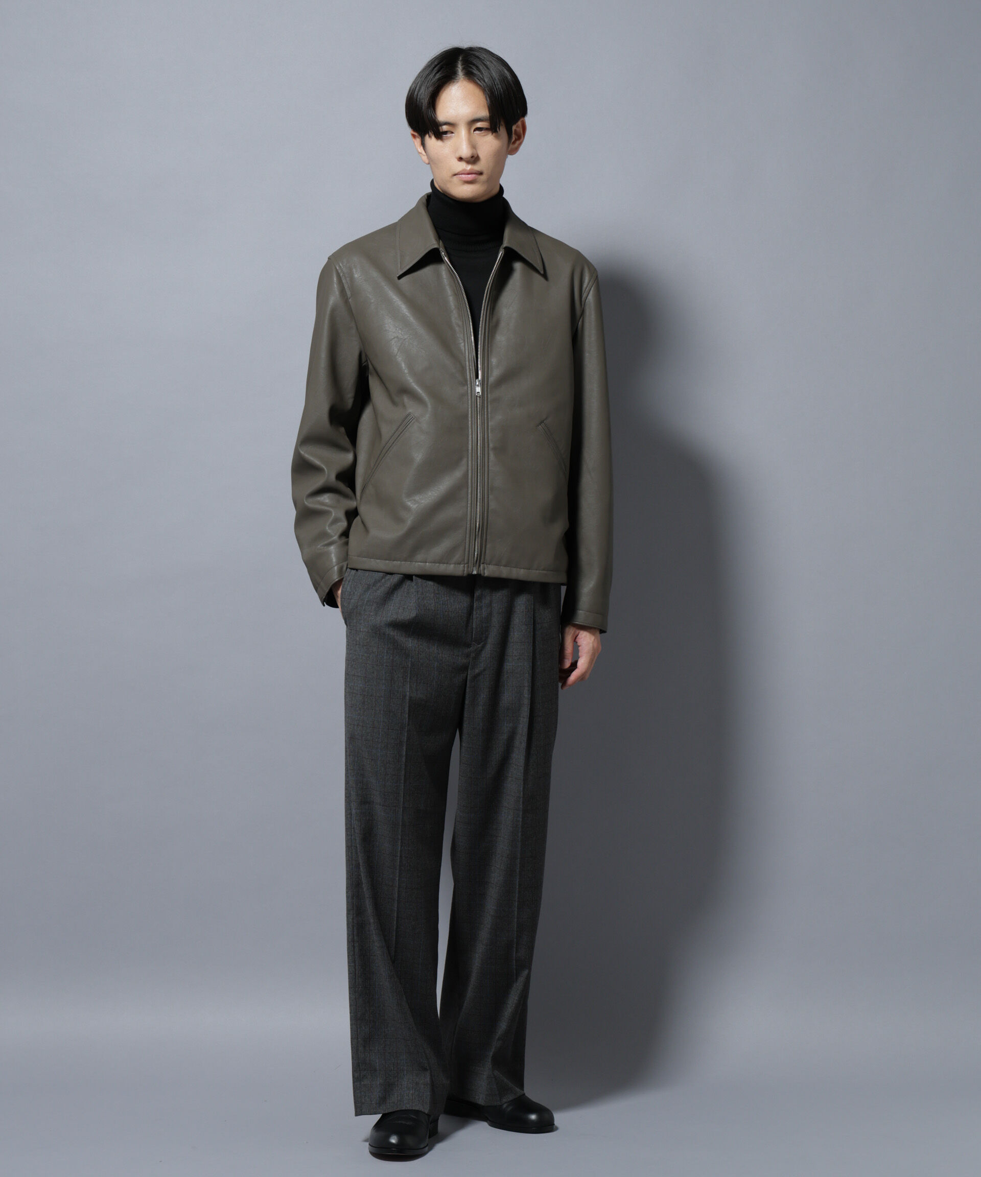 nano･universe「DELEGANTEエアリーサキソニー/CHK/ST ストレートFITパンツ(セットアップ可)」|チノ|