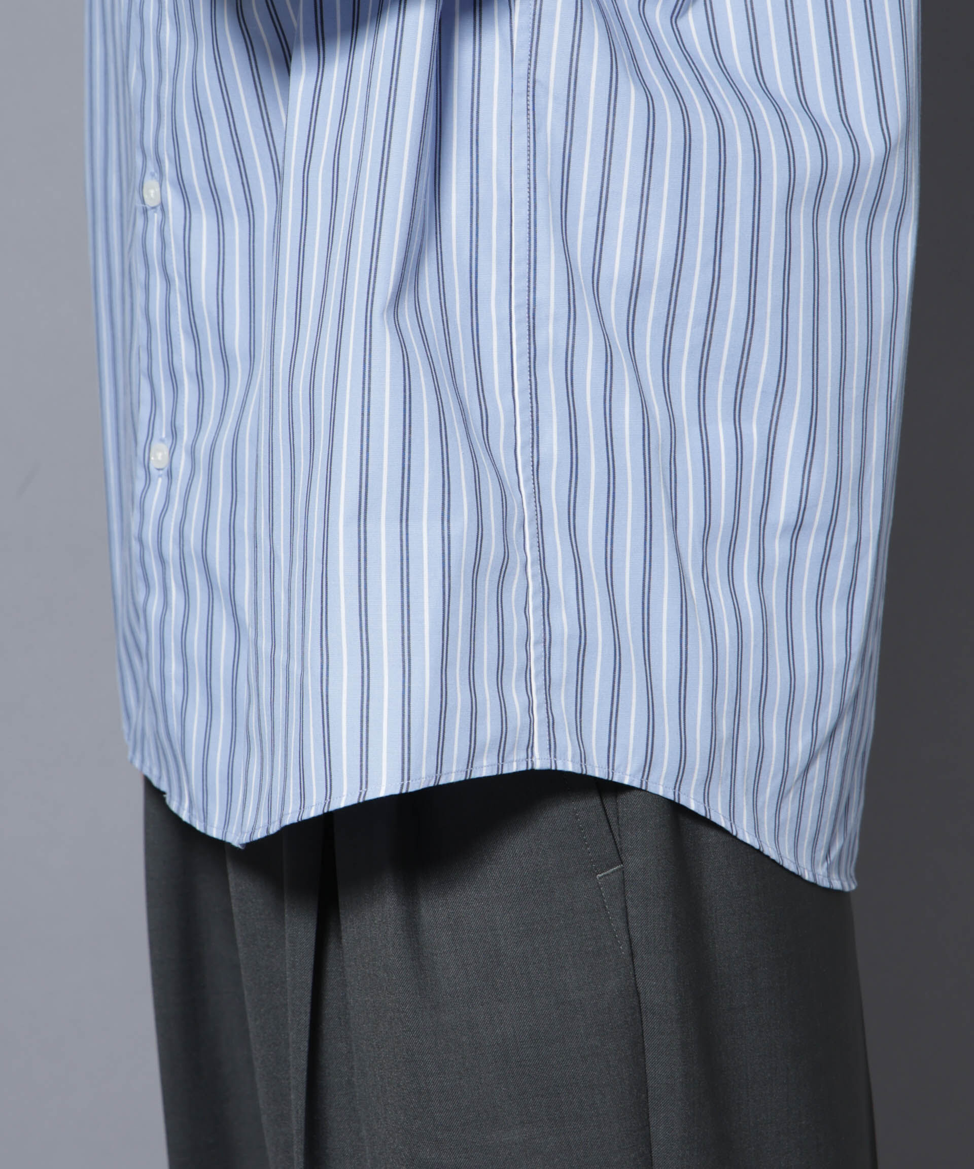 nano･universe「「大人のワイドシャツ」バンドカラー 長袖」|シャツ・ブラウス|