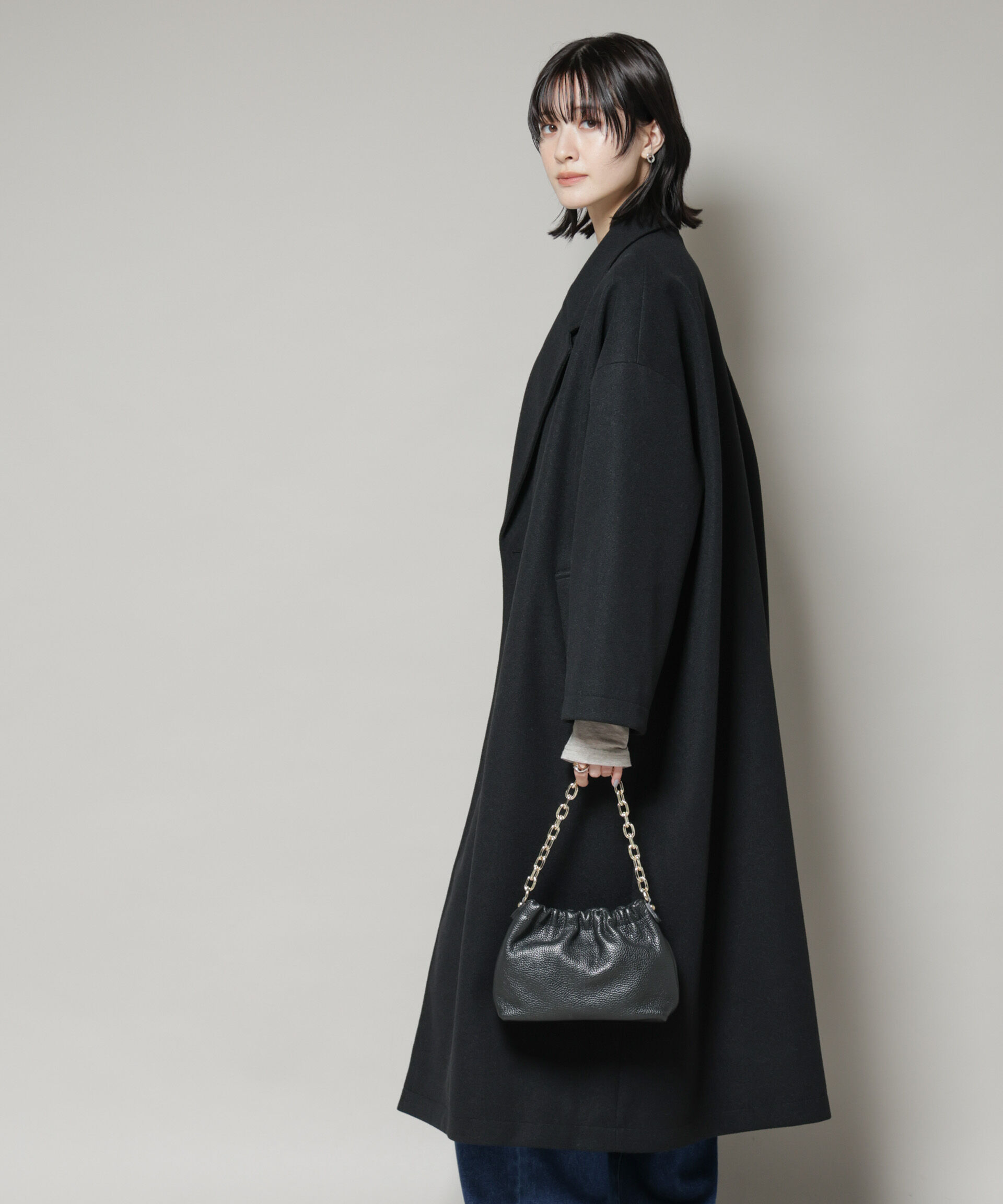 nano･universe「メルトンジャージーチェスターロングコート」|その他|