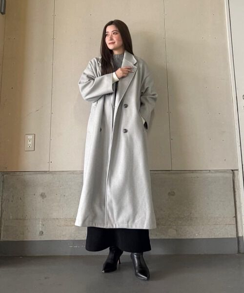 nano･universe「メルトンジャージーチェスターロングコート」|その他|