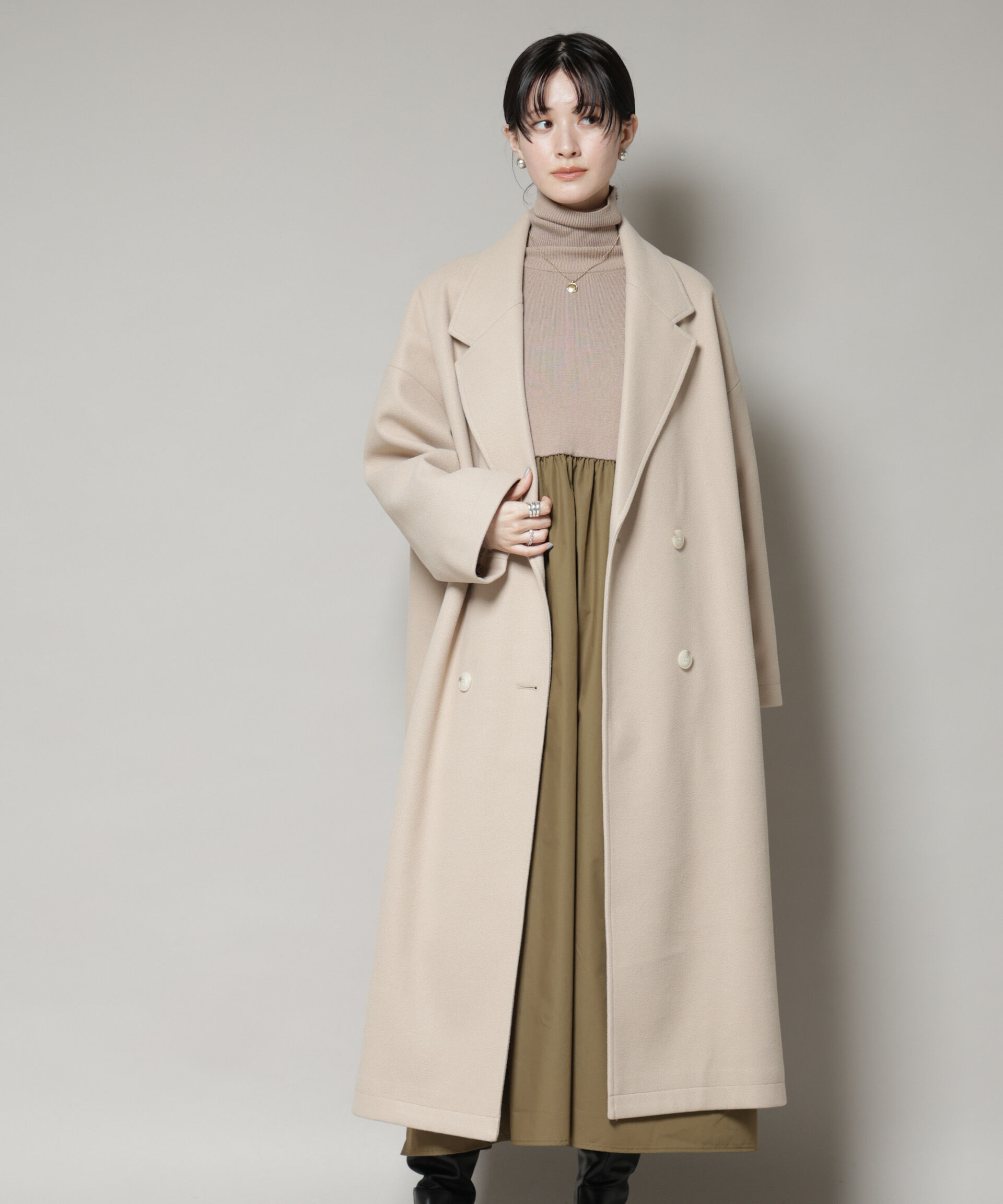 nano･universe「メルトンジャージーチェスターロングコート」|その他|