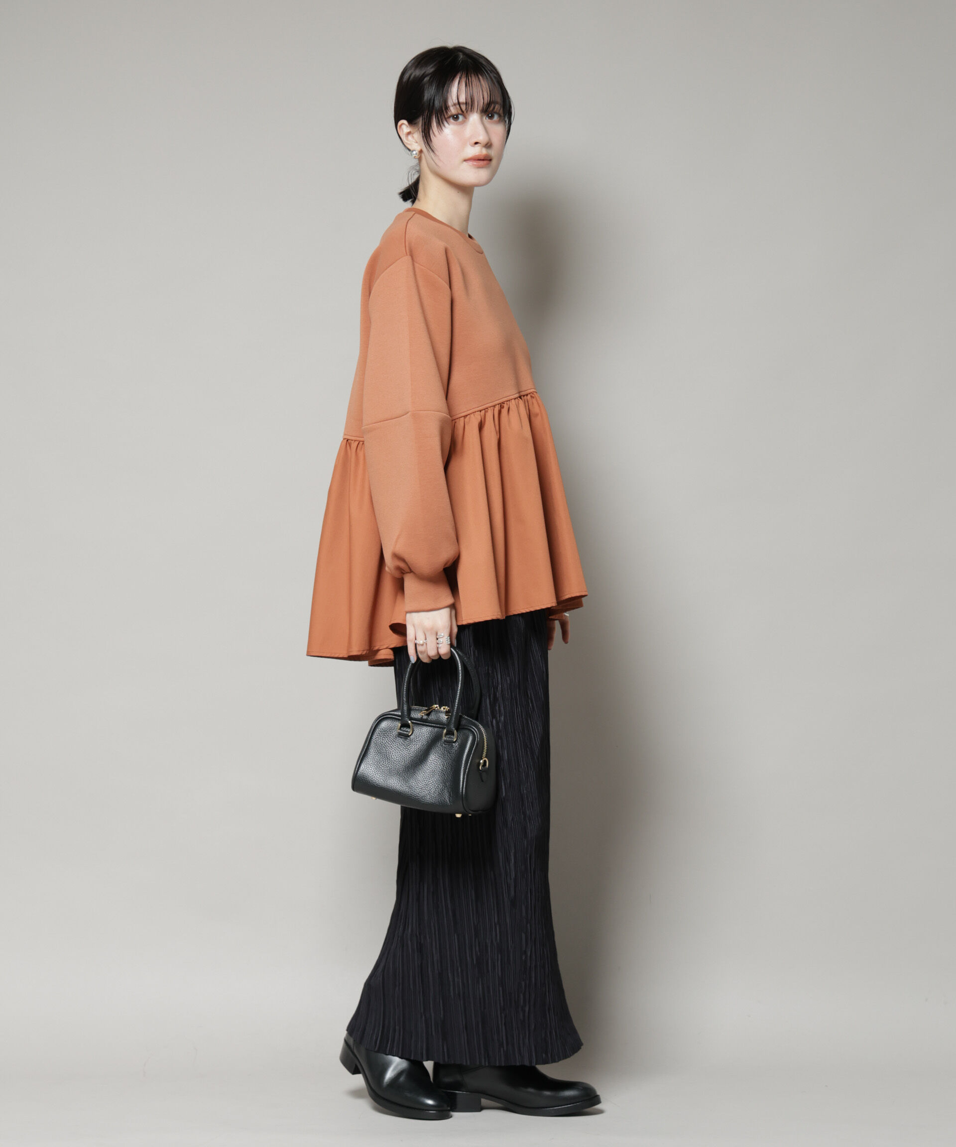 nano･universe「布帛コンビペプラムカットトップス」|Tシャツ・カットソー|