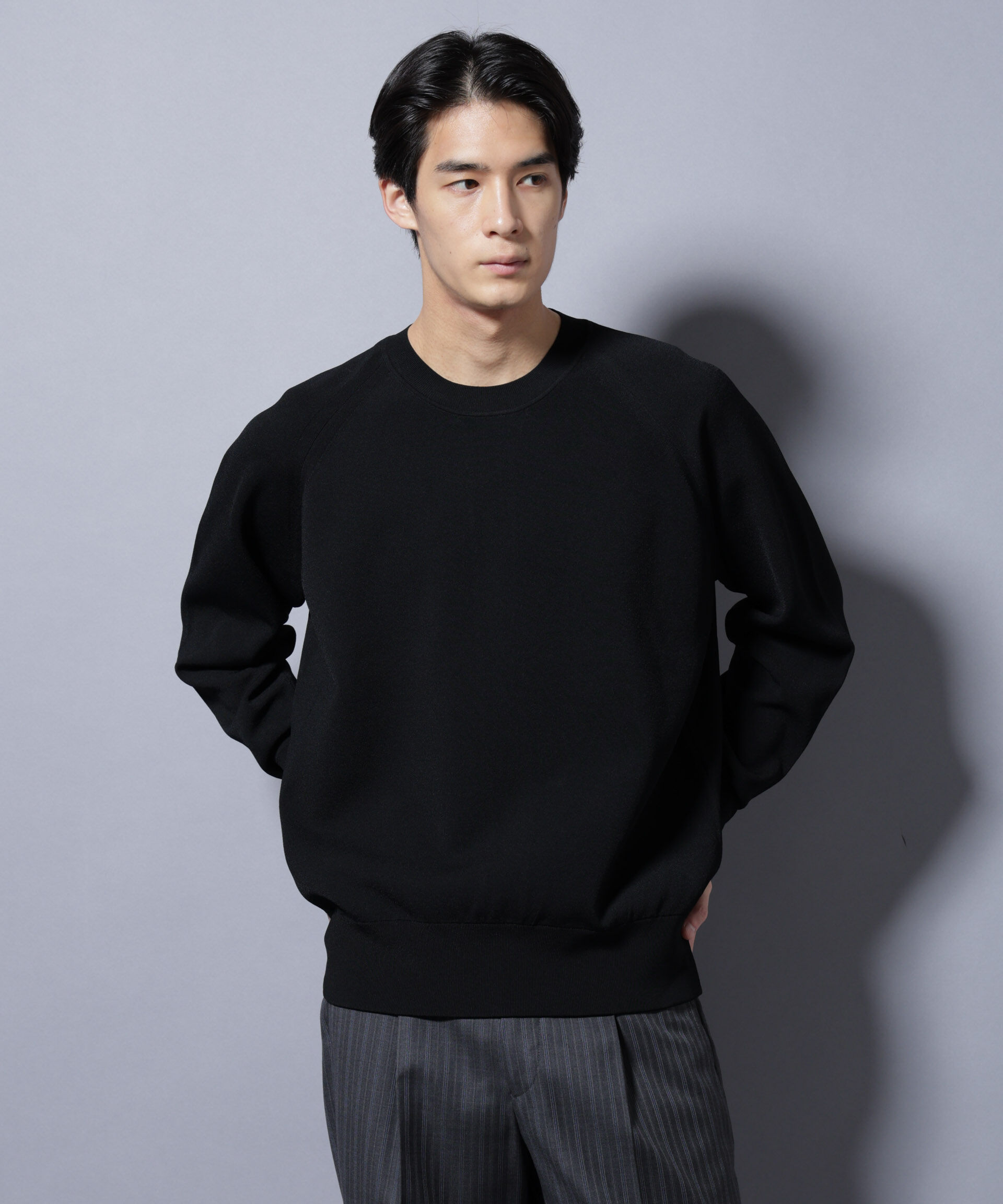 nano･universe「ELITE 7 FUNCTION W-FACE クルーネック」|ニット・セーター|