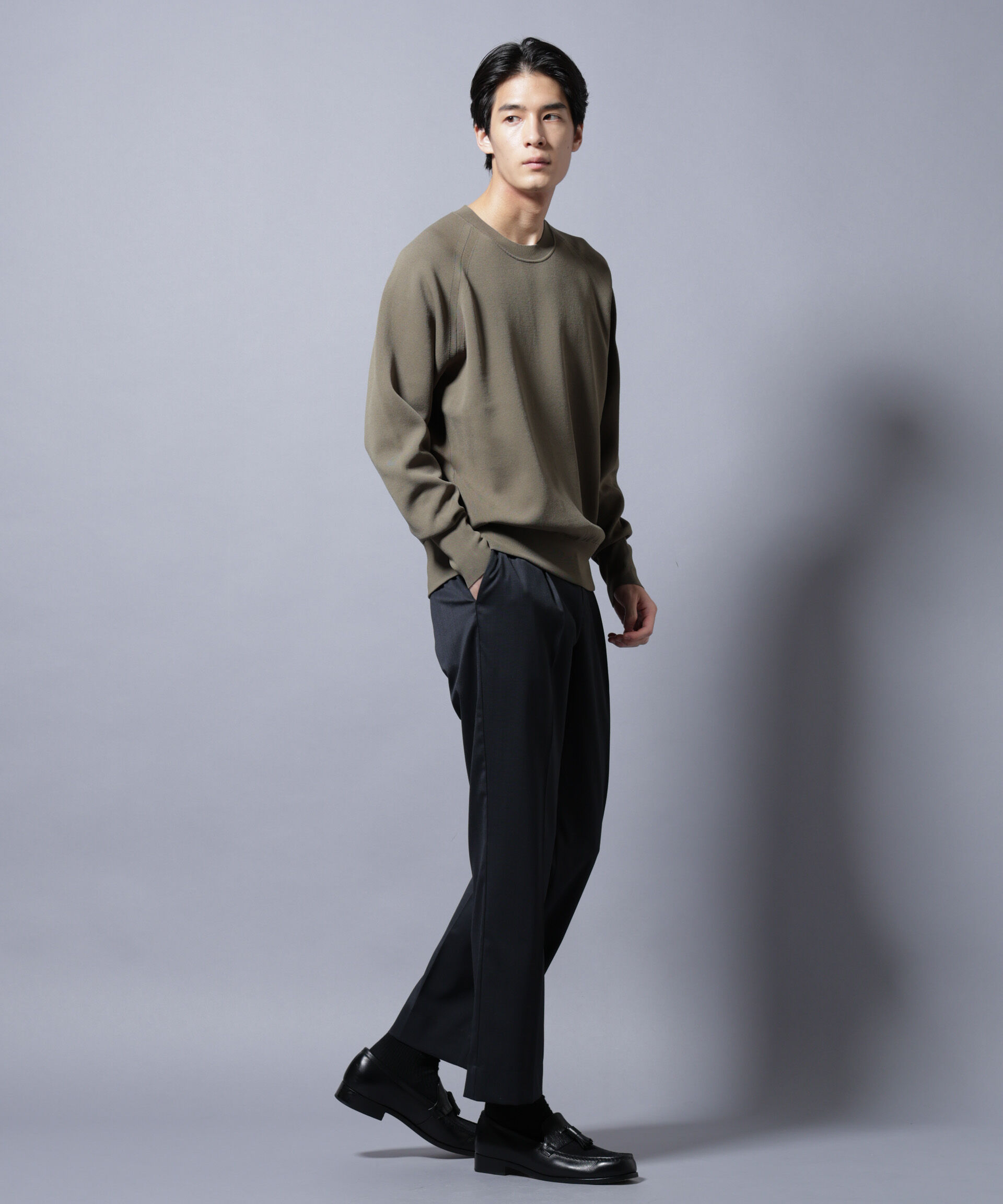 nano･universe「ELITE 7 FUNCTION W-FACE クルーネック」|ニット・セーター|