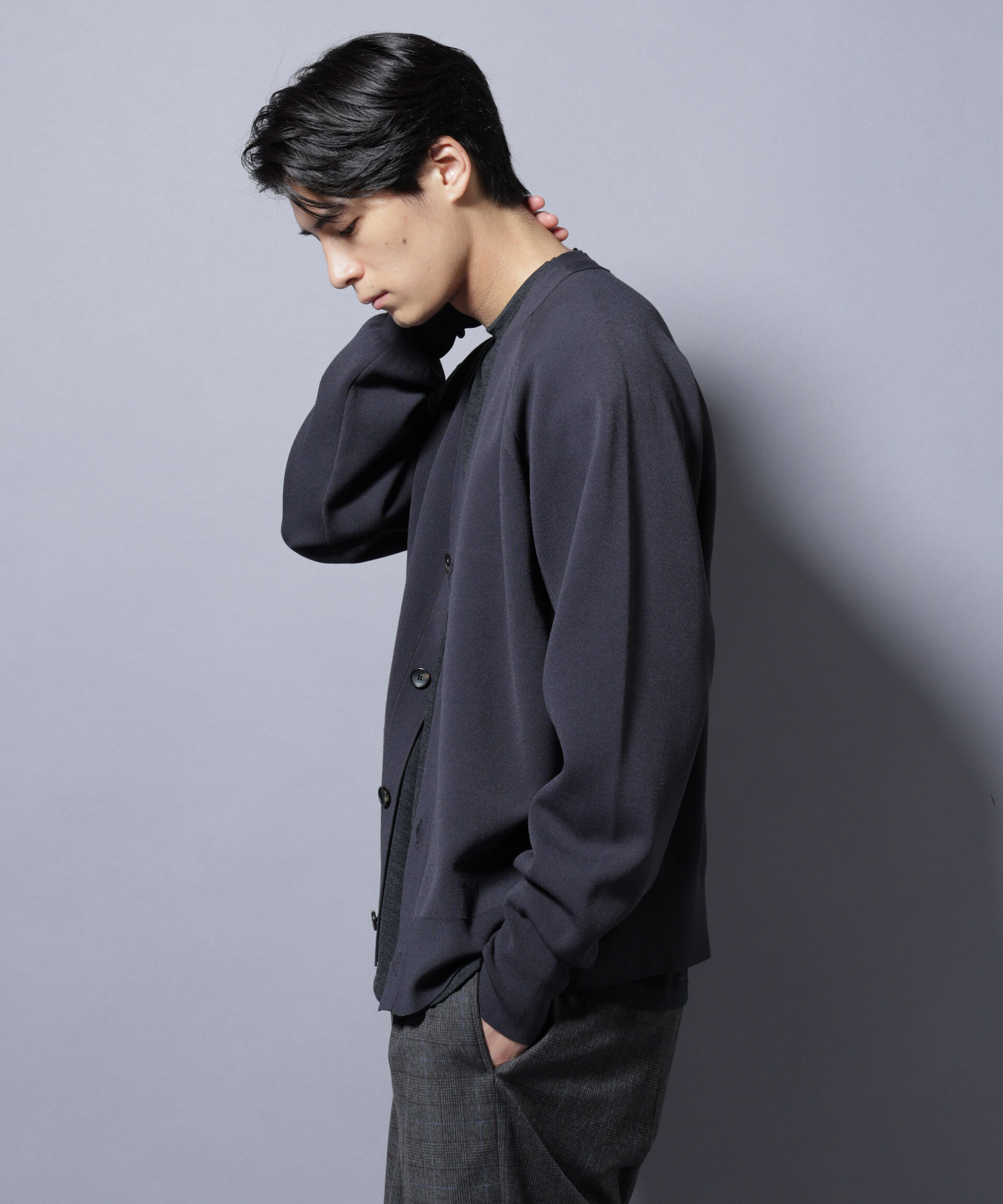 nano･universe「ELITE 7 FUNCTION W-FACE カーディガン」|ニット・セーター|