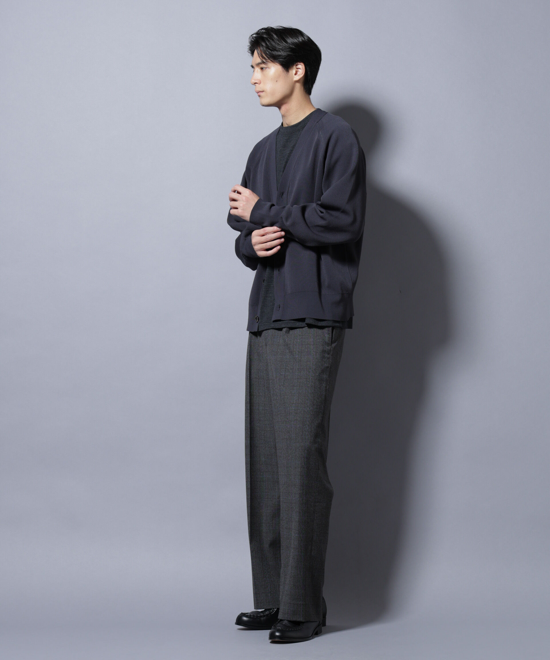 nano･universe「ELITE 7 FUNCTION W-FACE カーディガン」|ニット・セーター|