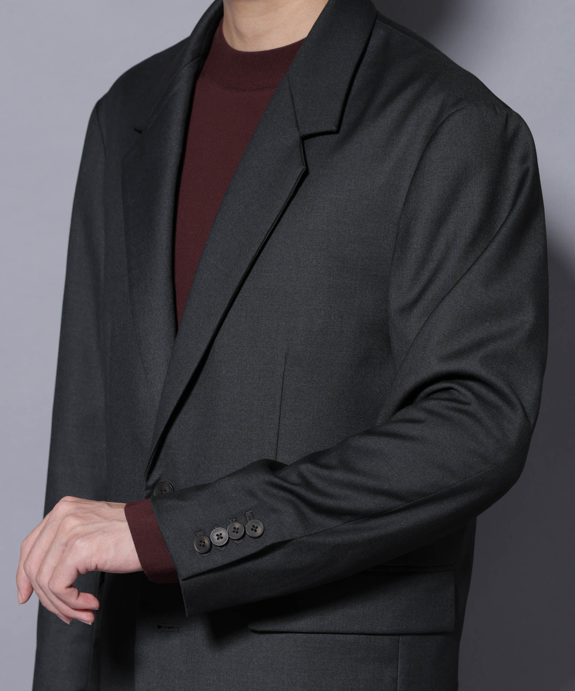 nano･universe「DELEGANTEｴｱﾘｰｻｷｿﾆｰ ｸﾞﾘｯﾀｰｽﾄﾗｲﾌﾟﾃｰﾗｰﾄﾞｼﾞｬ」|テーラードジャケット|