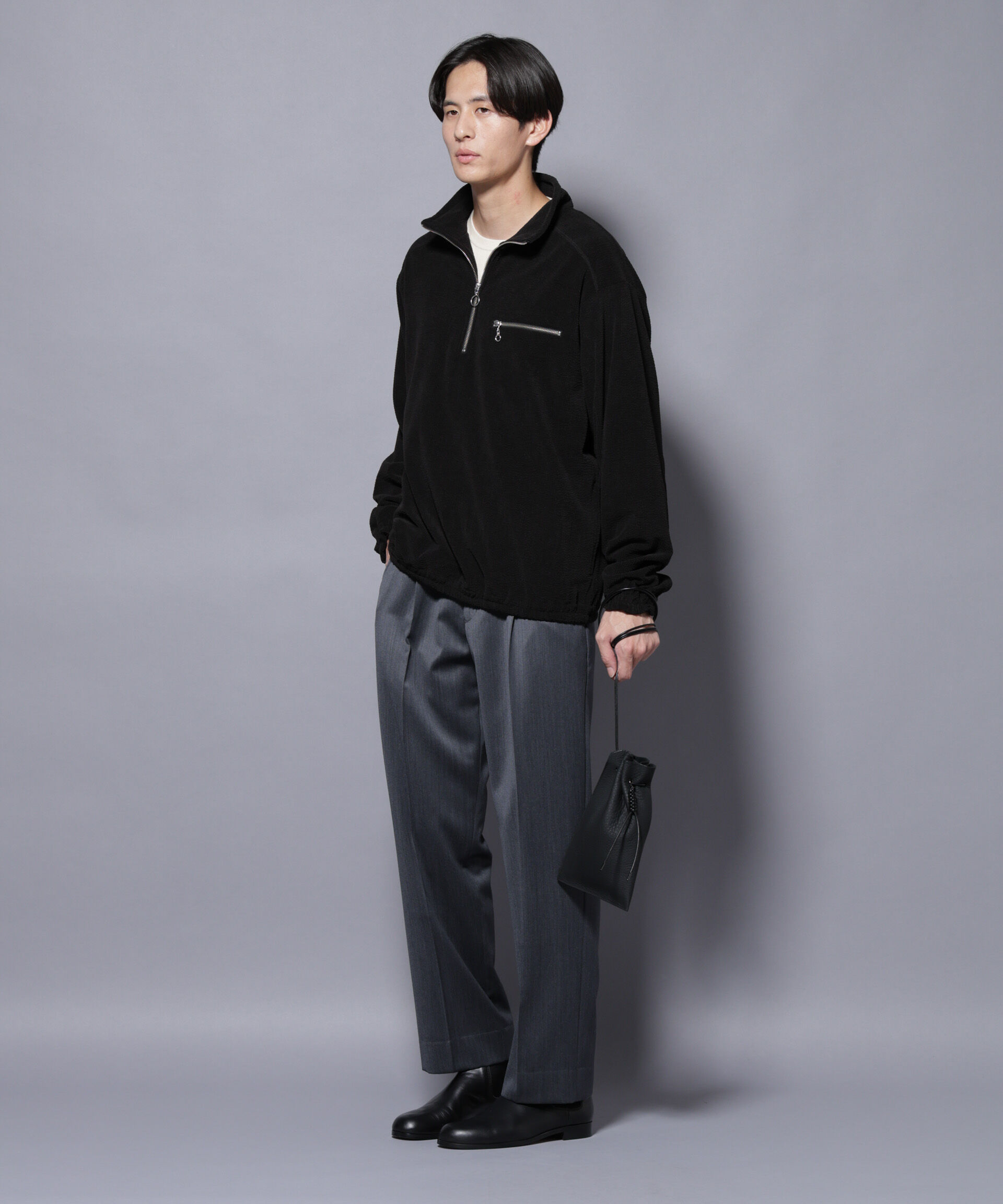 nano･universe「モールJQDコーデュロイハーフジッププルオーバー」|Tシャツ・カットソー|