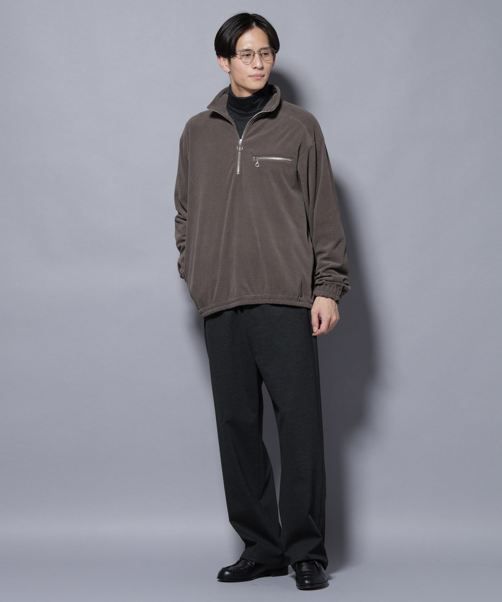 nano･universe「モールJQDコーデュロイハーフジッププルオーバー」|Tシャツ・カットソー|