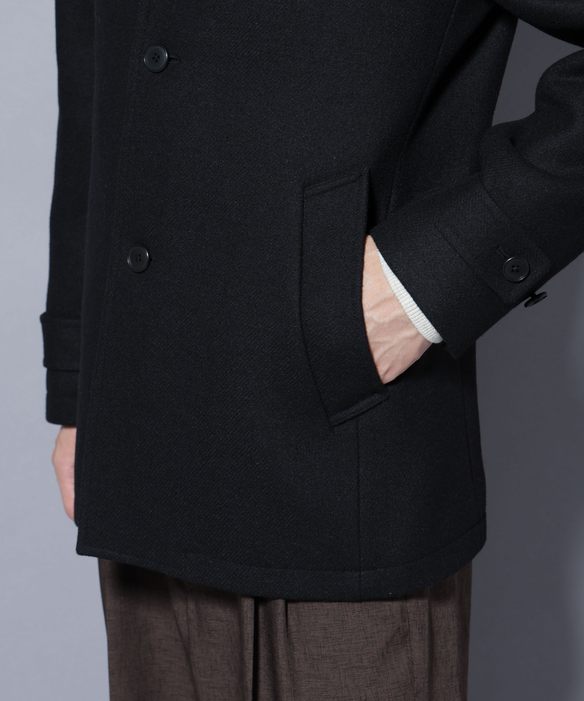 nano･universe「ウール/Nメルトンスタンドカラーコート」|その他|