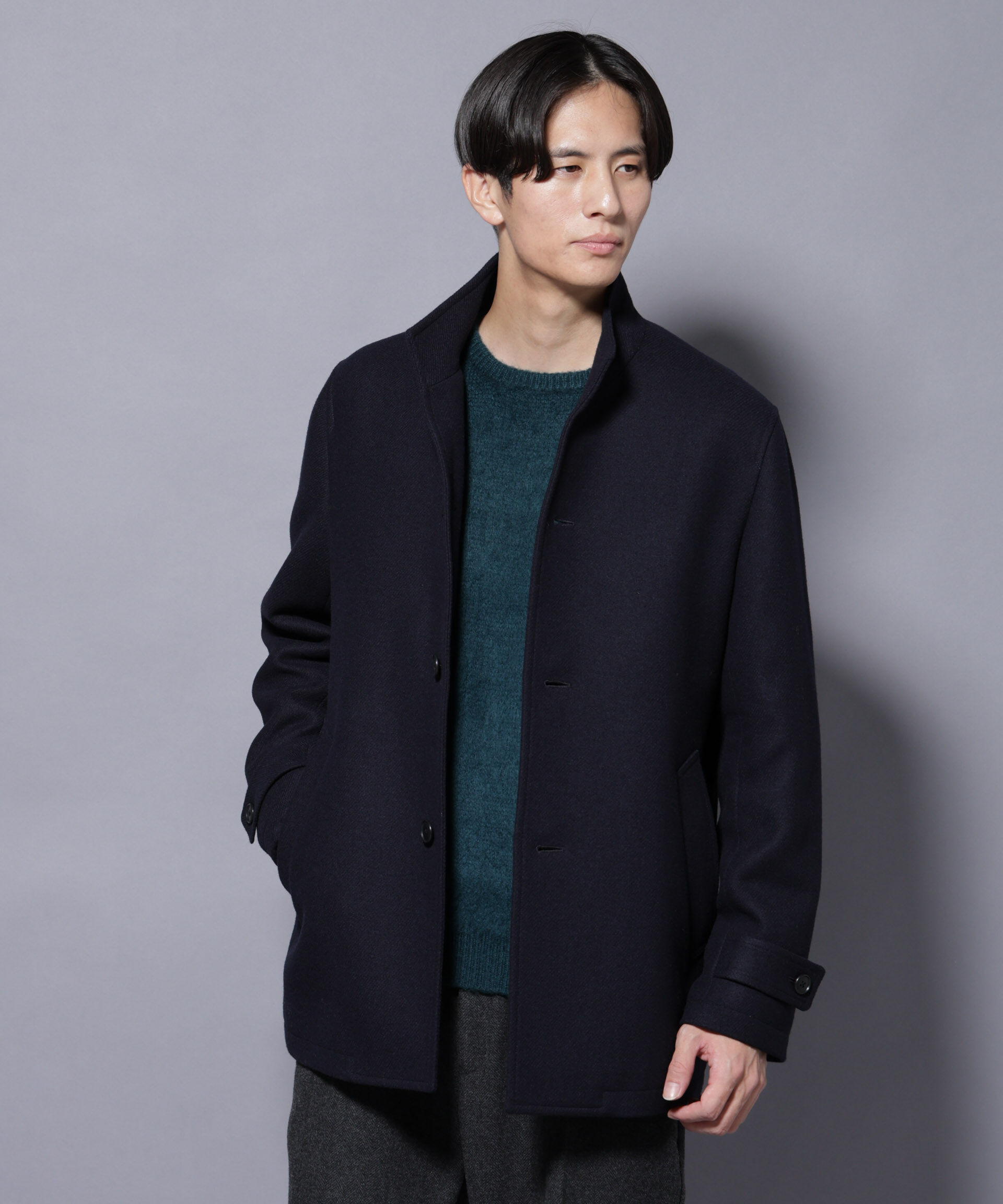 nano･universe「ウール/Nメルトンスタンドカラーコート」|その他|