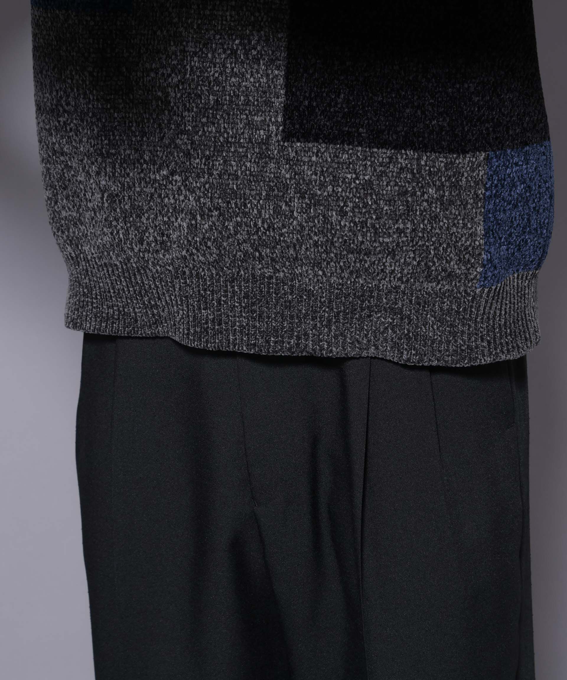 nano･universe「モールヤーンブロッキングニット」|ニット・セーター|