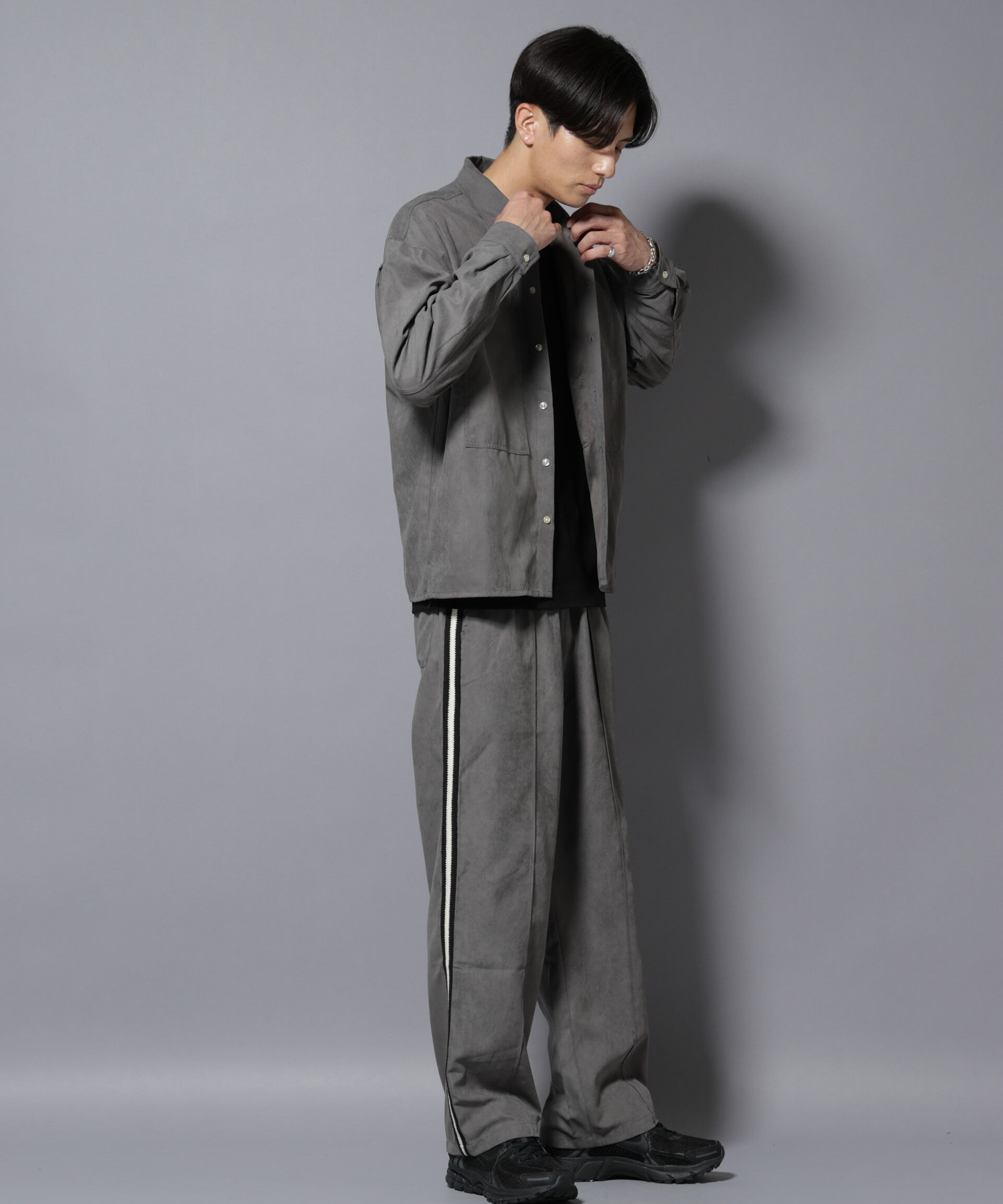 nano･universe「NORMANBROS別注 トラックパンツ」|チノ|