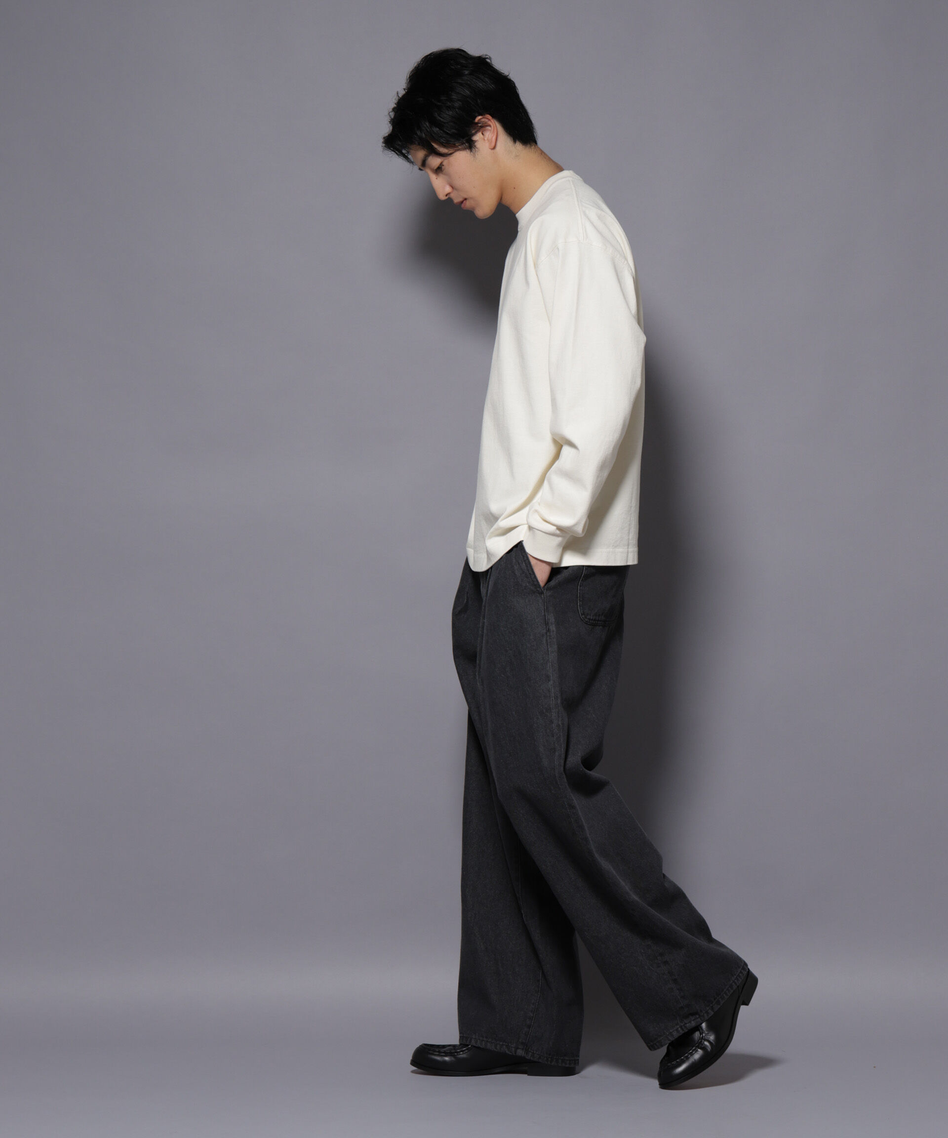 nano･universe「ヘビーオンスワイドプルオーバー 長袖」|Tシャツ・カットソー|