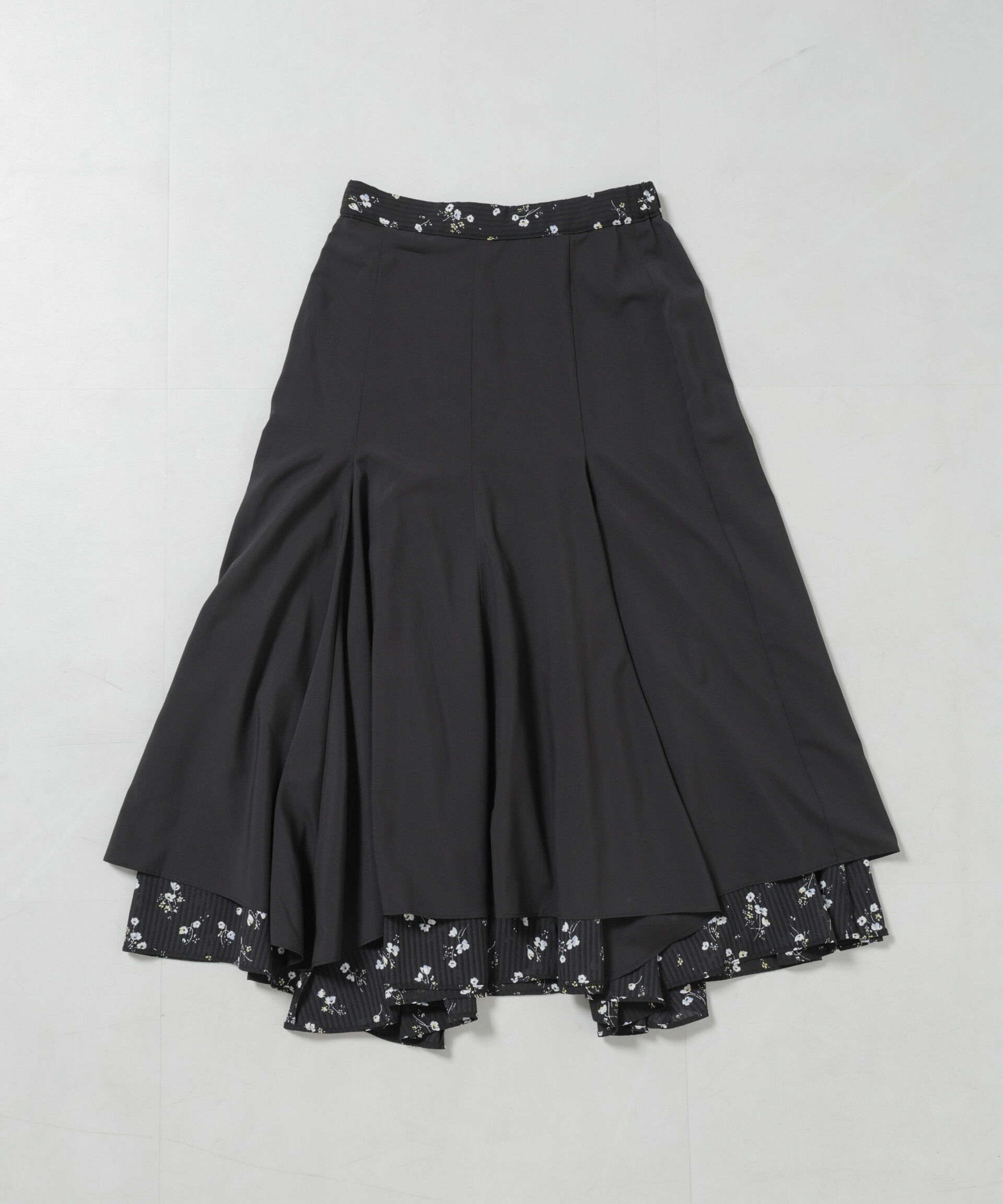nano･universe「フラワープリントイレヘムタックフレアスカート(セットアップ可)」|スカート|