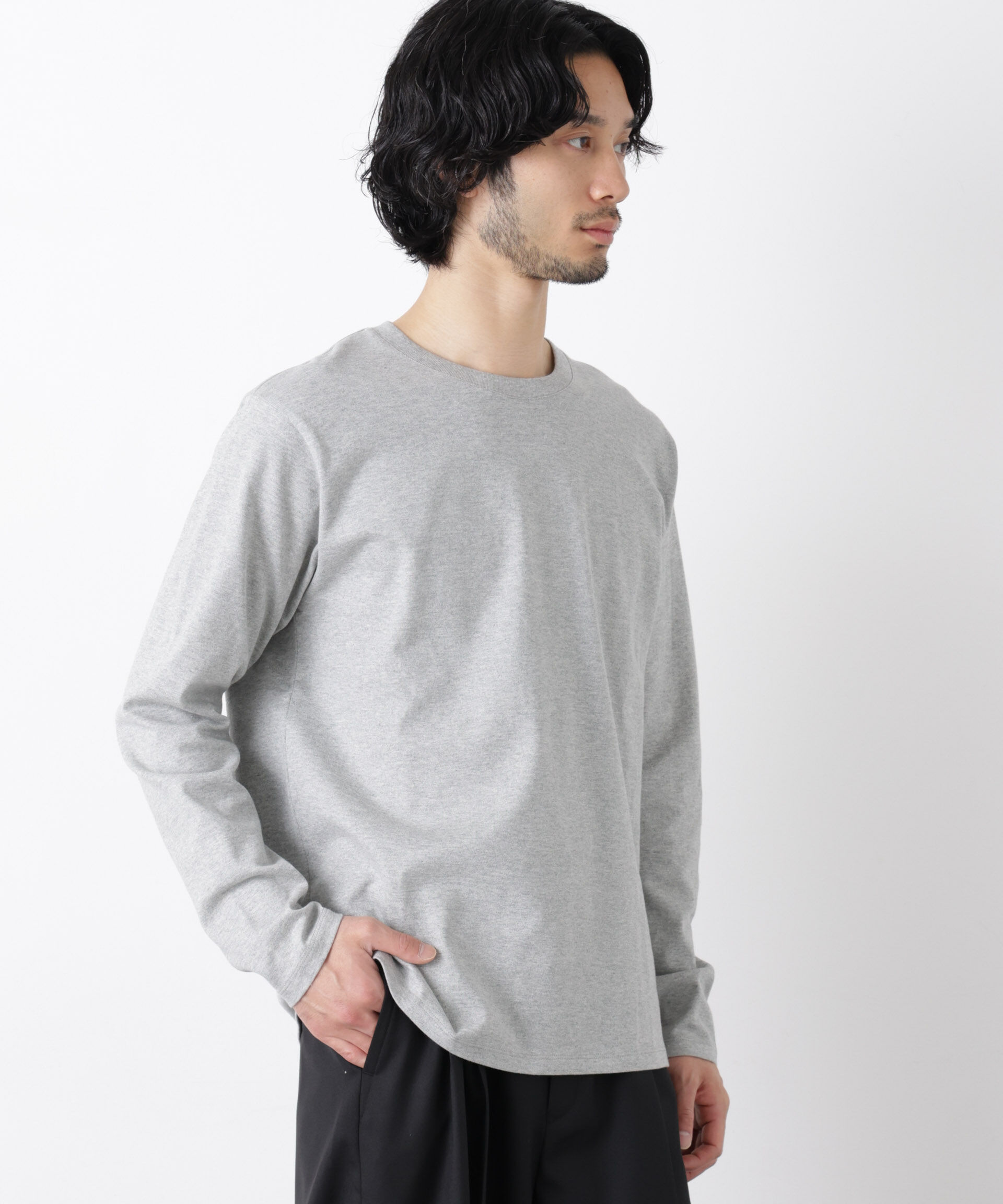 nano･universe「Anti Soaked(R)汗染み防止 クルーネックTシャツ」|Tシャツ・カットソー|トップグレー4