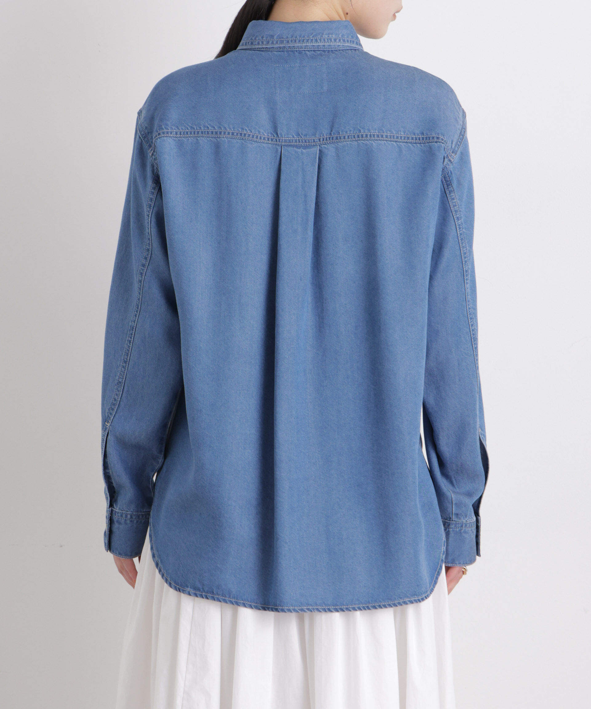 nano･universe「テンセルデニムリラックスシャツ(セットアップ可)」|シャツ・ブラウス|