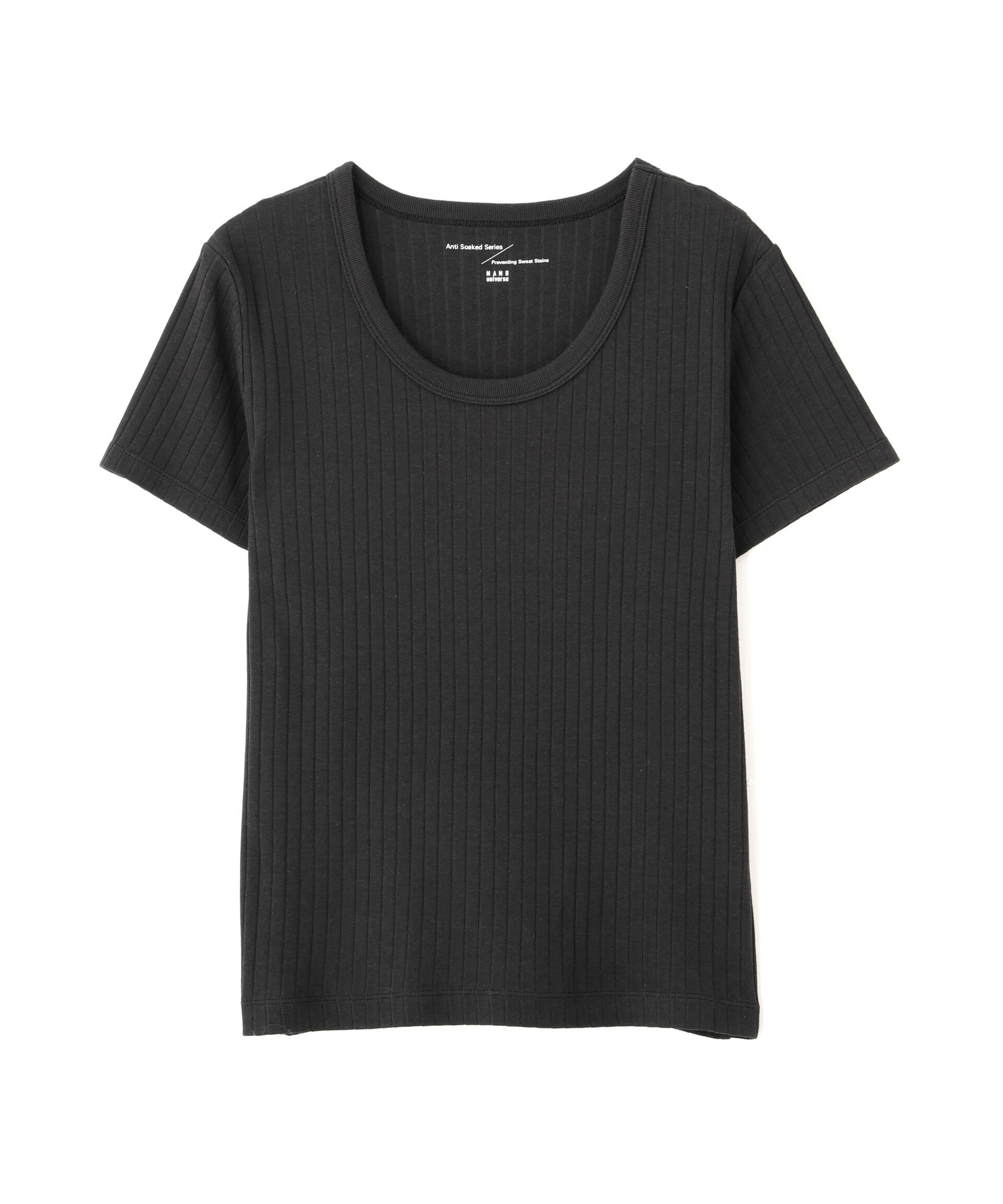 nano･universe「Anti Soaked(R) 汗染み防止コンパクトリブTシャツ」|Tシャツ・カットソー|