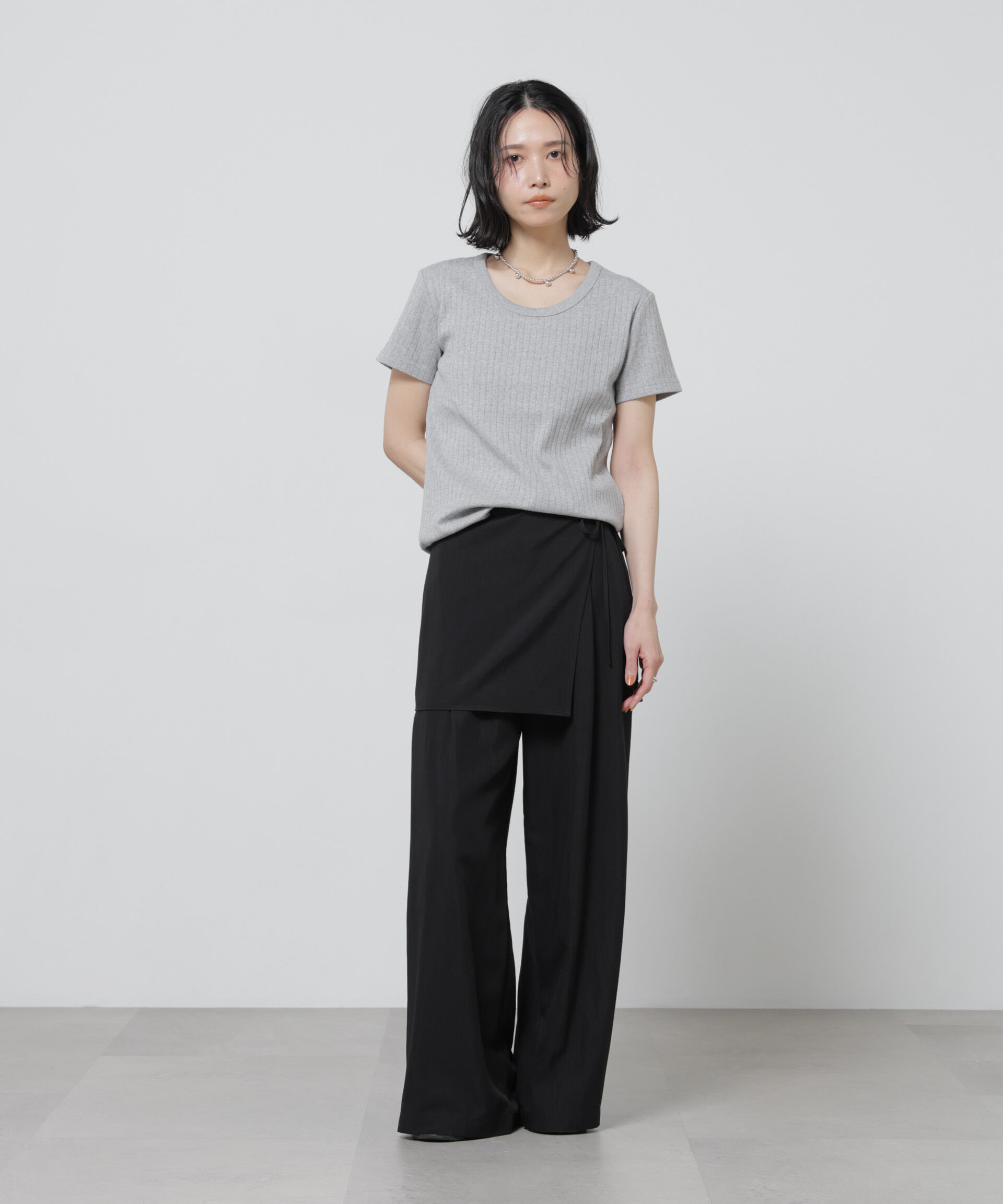 nano･universe「Anti Soaked(R) 汗染み防止コンパクトリブTシャツ」|Tシャツ・カットソー|