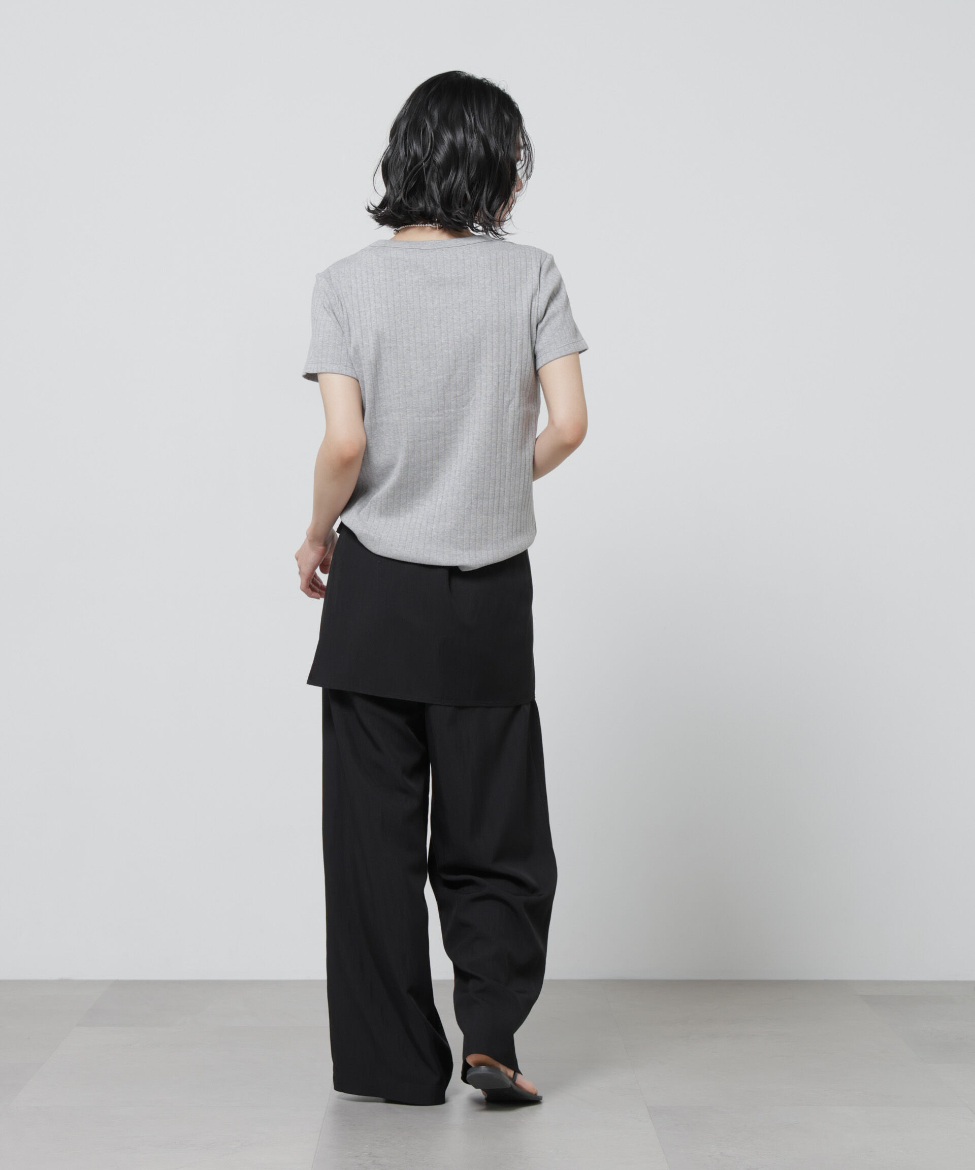 nano･universe「Anti Soaked(R) 汗染み防止コンパクトリブTシャツ」|Tシャツ・カットソー|