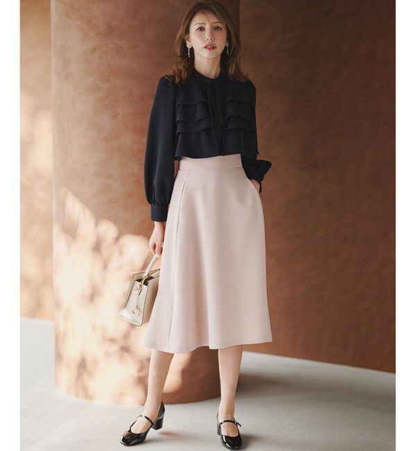 組曲「【KUMIKYOKU NAVY】コンフォータブルドレープ フレアスカート」|スカート|