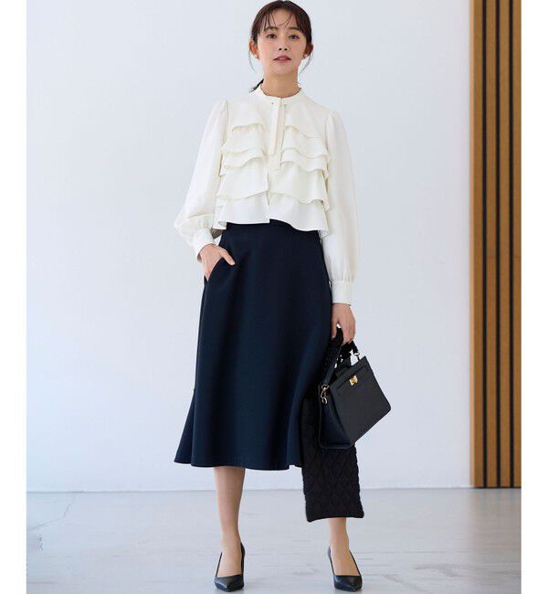 組曲「【KUMIKYOKU NAVY】コンフォータブルドレープ フレアスカート」|スカート|