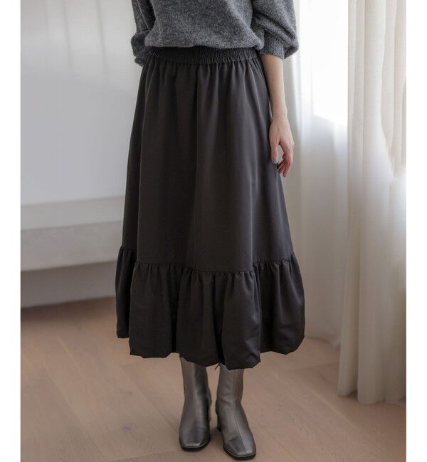 組曲「バルーンタフタ スカート」|スカート|ブラック系