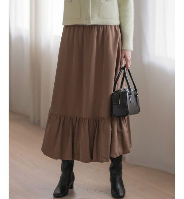 組曲「バルーンタフタ スカート」|スカート|ベージュ系