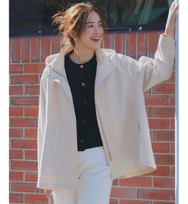 23区「【VERY3月号掲載/撥水加工】ライトツイル フーディーアウター」|ミリタリー・モッズコート|ベージュ系