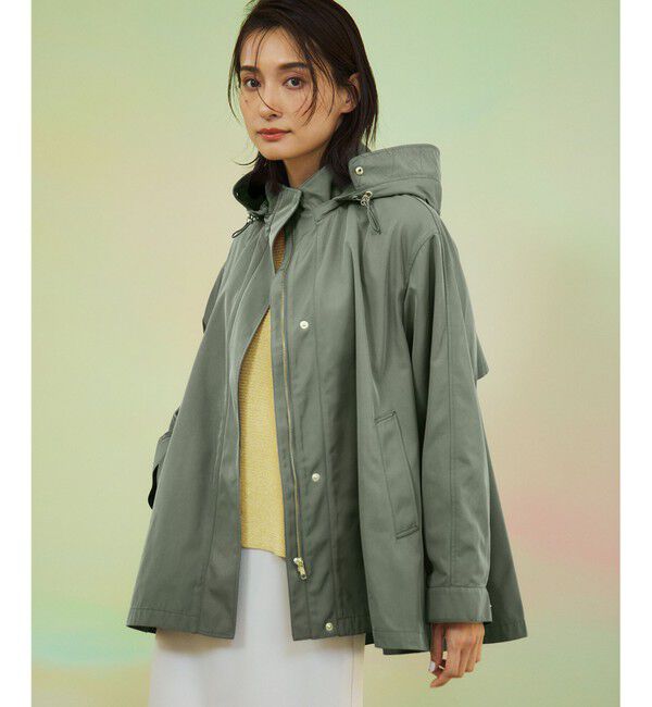23区「【VERY3月号掲載/撥水加工】ライトツイル フーディーアウター」|ミリタリー・モッズコート|カーキ系