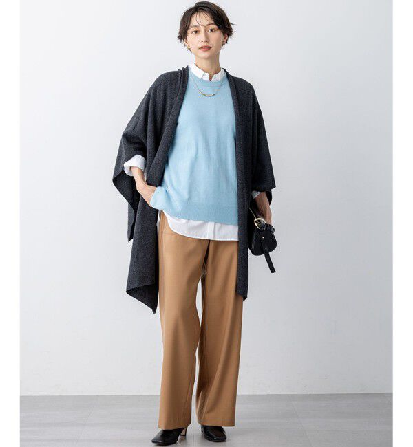 23区「カシミヤブレンド マルチ ケープ」|ストール|