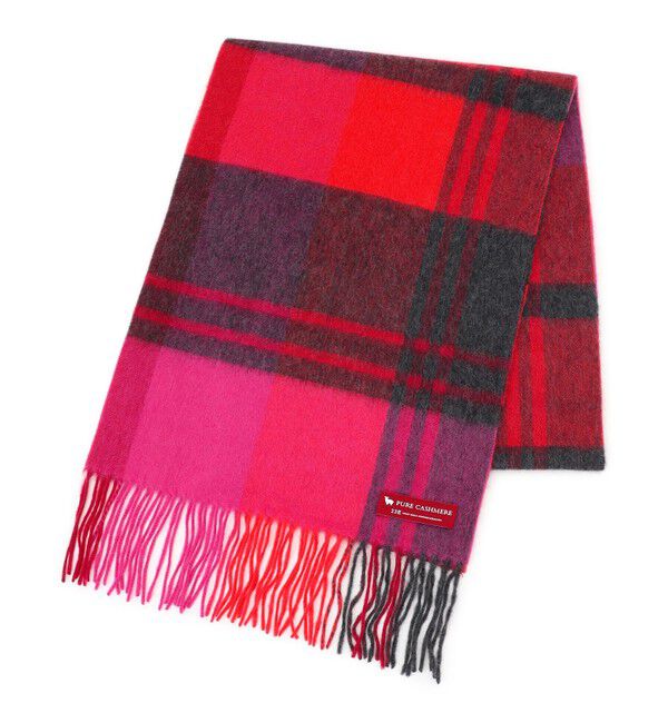 23区「カシミヤ チェック マフラー」|マフラー|