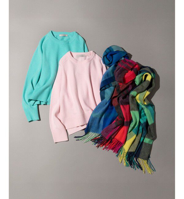 23区「カシミヤ チェック マフラー」|マフラー|