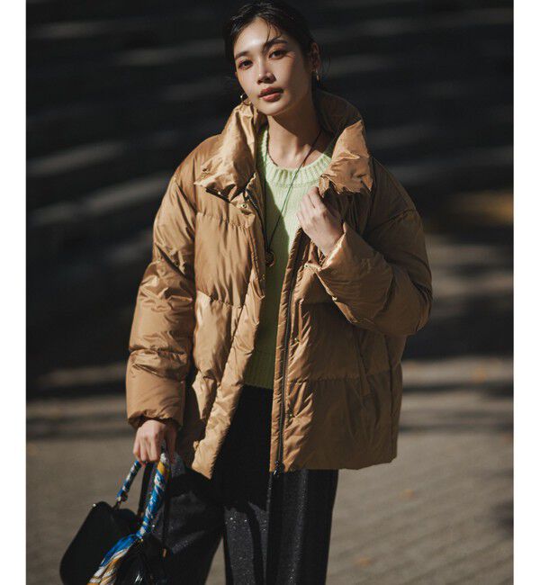 23区「【Oggi掲載】シレータフタ ハイネック ショート ダウンコート」|ダウン|