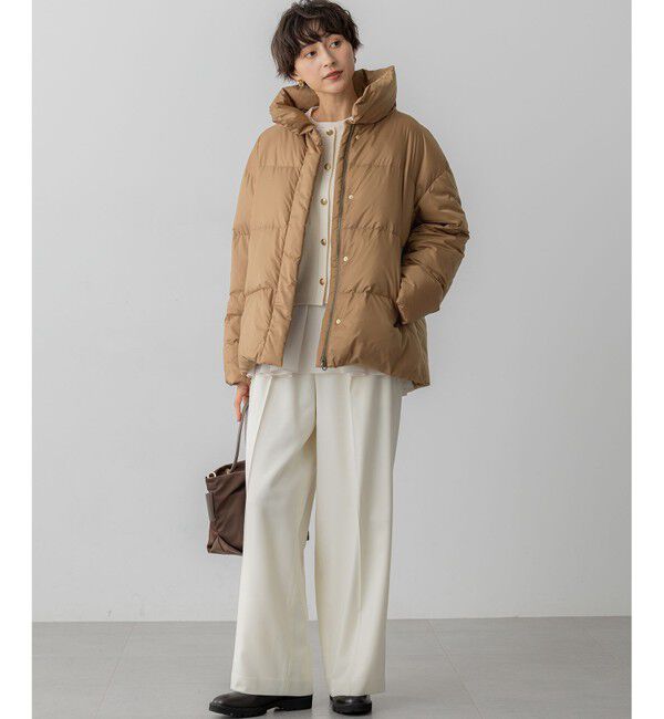 23区「【Oggi掲載】シレータフタ ハイネック ショート ダウンコート」|ダウン|