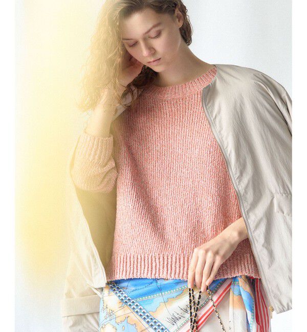 23区「ライトパディング ノーカラー アウター」|ダウン|