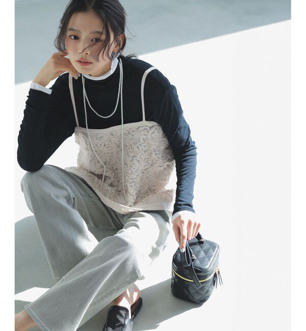 23区「シアーフライス レイヤード タートル カットソー」|Tシャツ・カットソー|