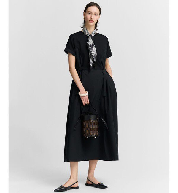 23区「スタンプ柄 シルク ダイヤ スカーフ」|バンダナ・スカーフ|