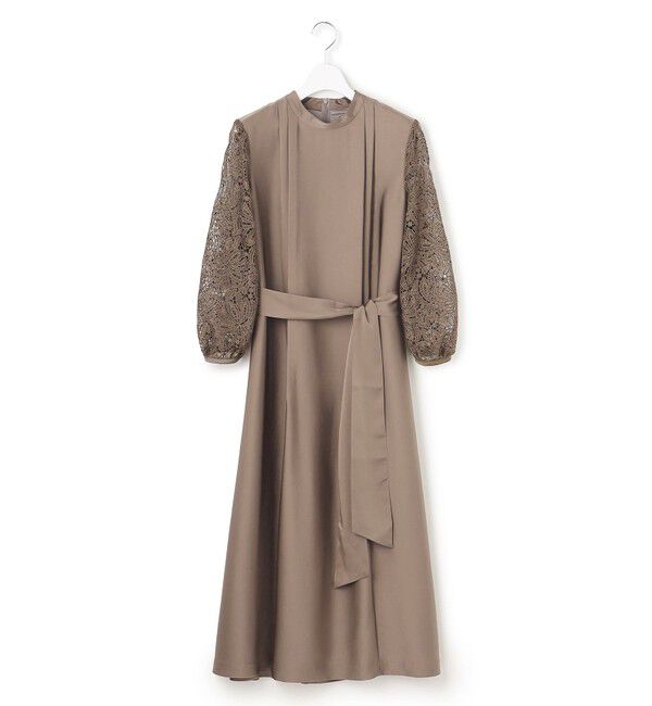 23区「【APPLAUDIR】ノーブルサテン リボンブーケレースコンビ ドレス」|ドレス|