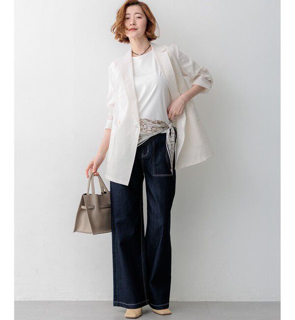 23区「【見上愛さん着用】23区 Summer DENIM ベイカーパンツ」|デニム|