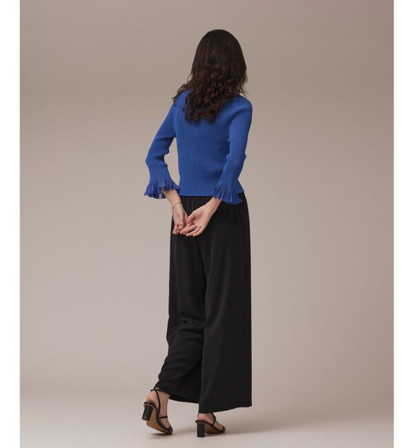 GRACE CONTINENTAL「シアーフリルニットカーディガン」|カーディガン|